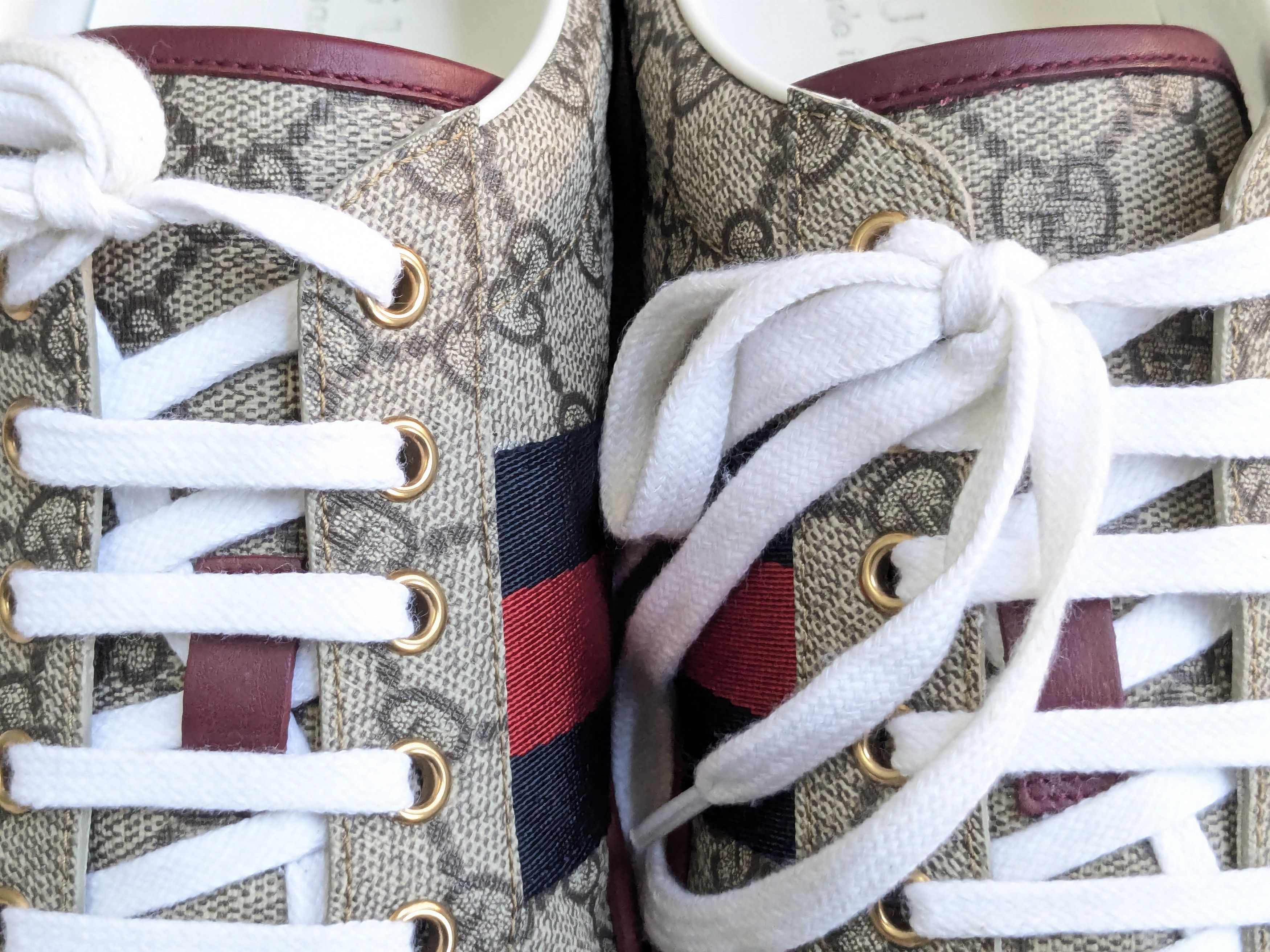 Gucci Gucci Ace Monogram 11 Canvas Logo GG Supreme Red Low Tops Size US 11 / EU 44 - 7 Thumbnail