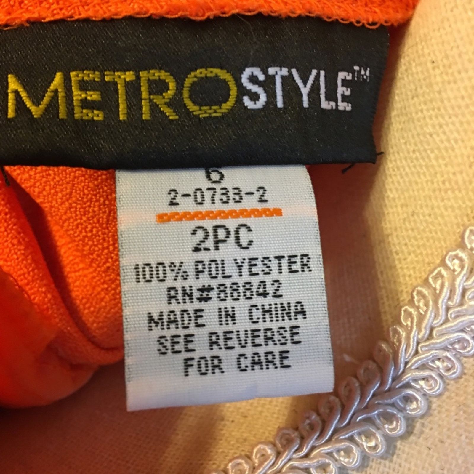 Other MetroStyle orange skirt suit NWOT 6 Size M / US 6-8 / IT 42-44 - 7 Thumbnail