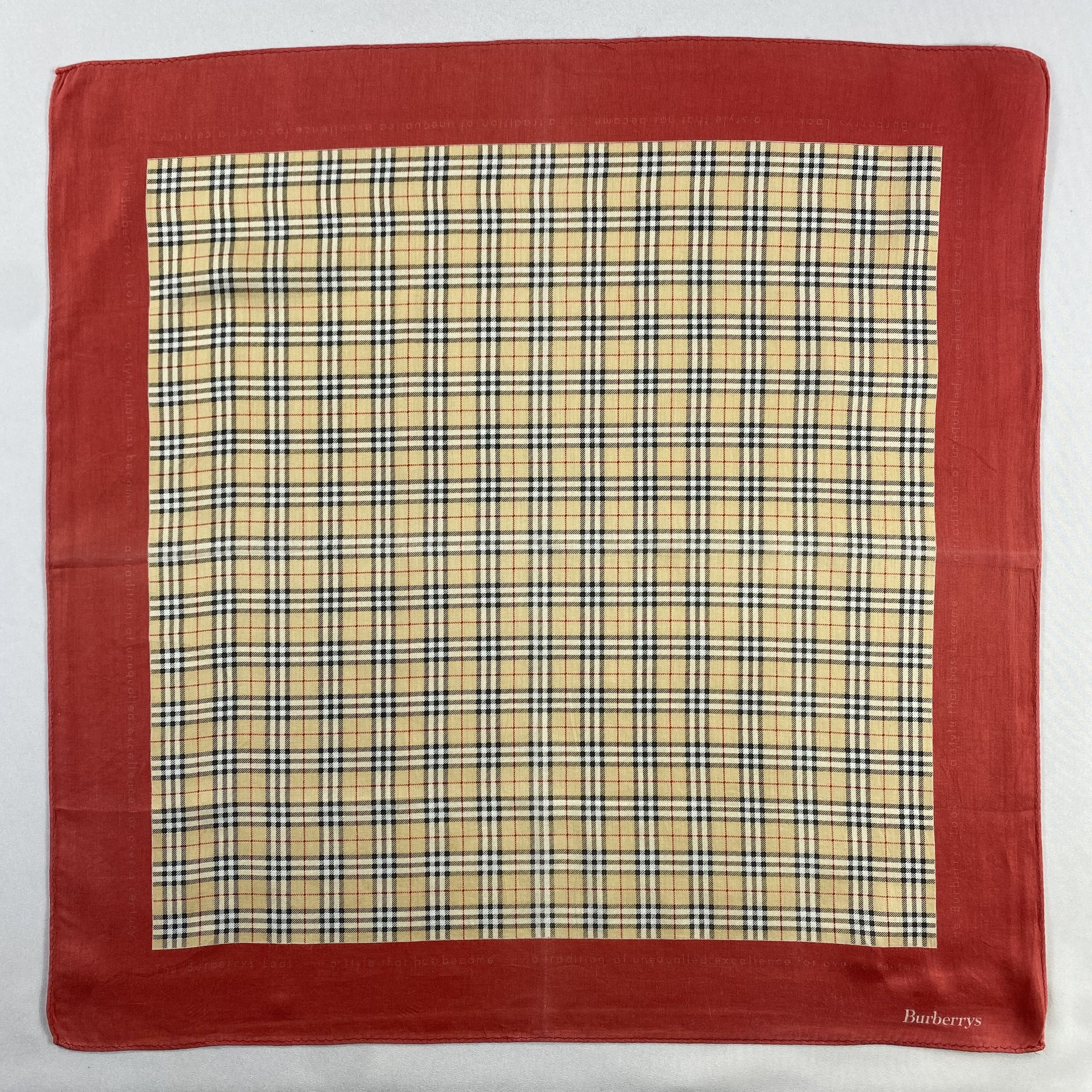 Burberry × Vintage Burberry Handkerchief / Neckerchief / Bandana-P1253 Size ONE SIZE - 1 Thumbnail