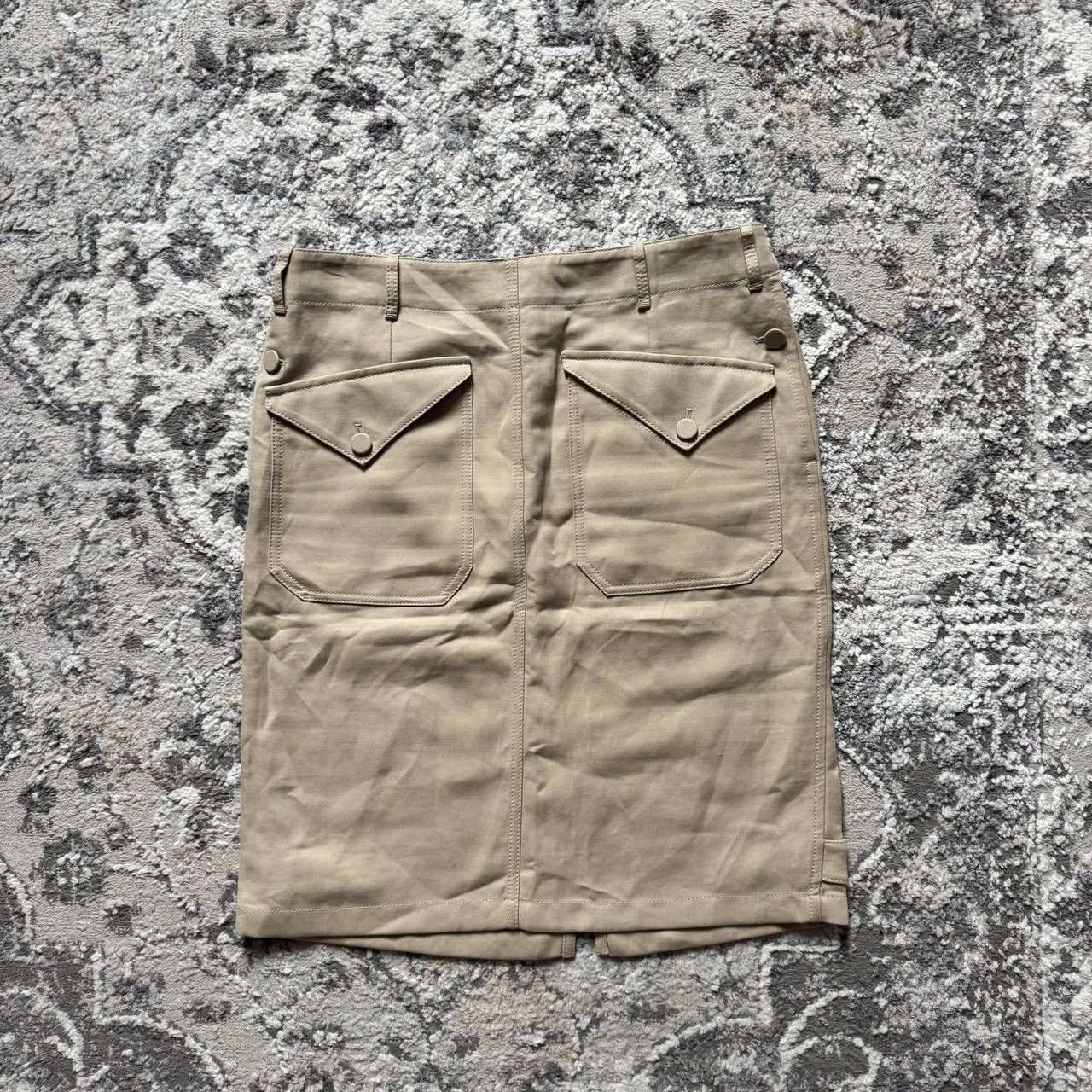 Hermes Hermes Vintage Mid Length Beige Cotton Skirt 40 Size 28" / US 6 / IT 42 - 5 Thumbnail