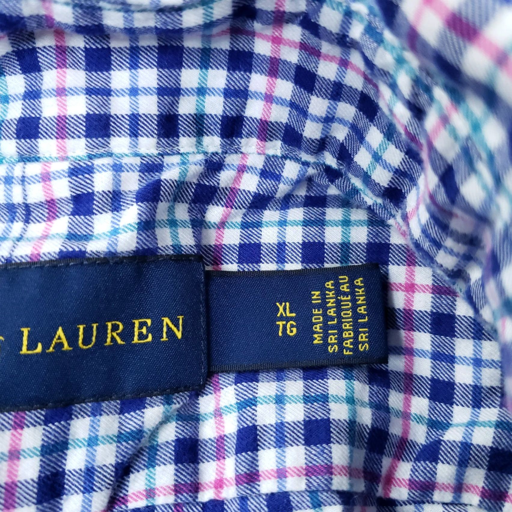 Ralph Lauren Ralph Lauren Shirt Men XL Blue Pink White Plaid Button Up Preppy Long Sleeve Size US XL / EU 56 / 4 - 6 Thumbnail