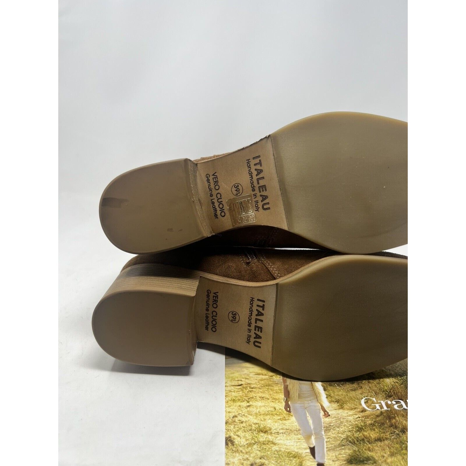 Other Italeau Fiamma Vero Cuoio Suede Genuine Leather Boots 39.5 Size US 9 / IT 39 - 10 Thumbnail