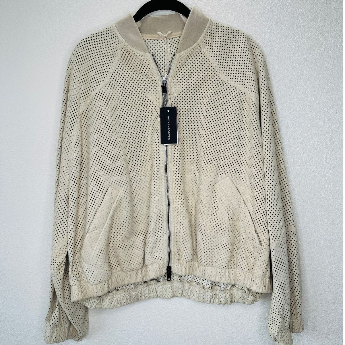 Brunello Cucinelli NWT Brunello Cucinelli Tan Laser Cut Leather Bomber 48 / XL Size XL / US 12-14 / IT 48-50 - 2 Thumbnail