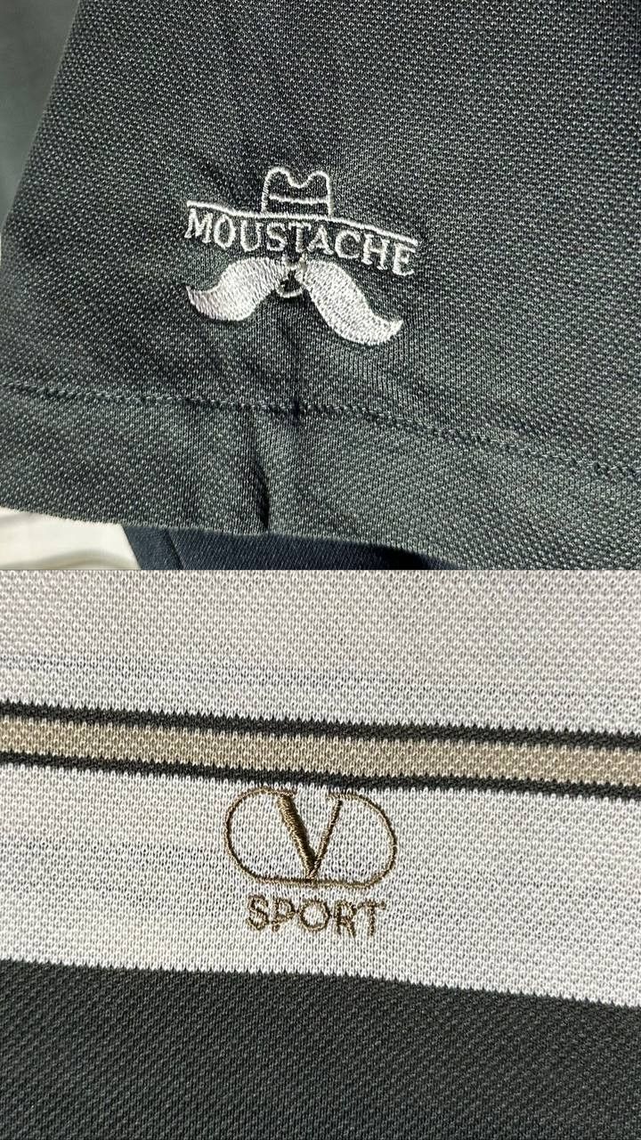 Valentino Valentino Sport moustache Polo striped Shirt vintage Size US XXL / EU 58 / 5 - 4 Thumbnail