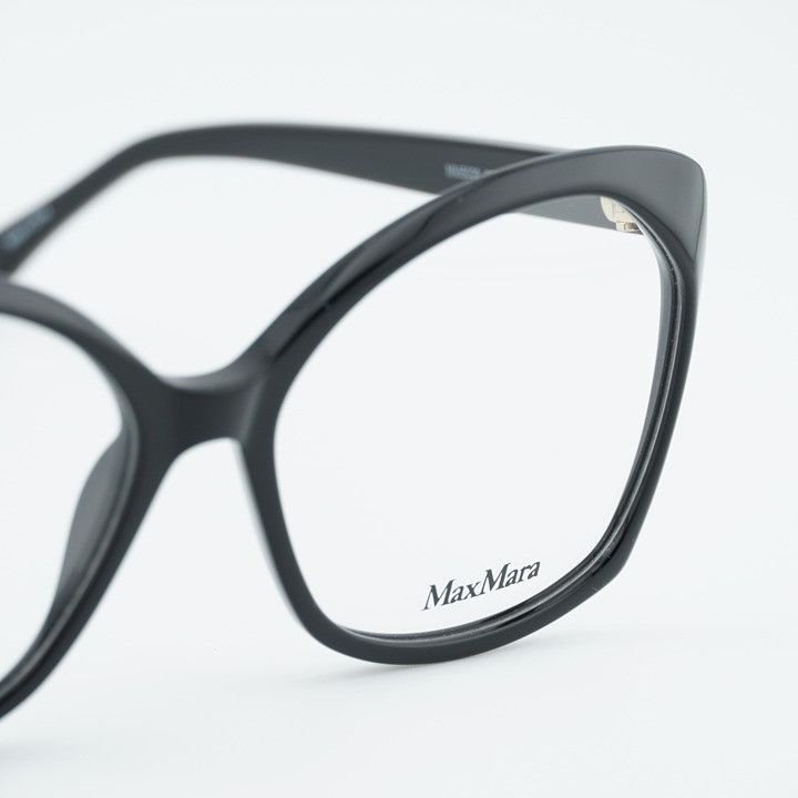 Max Mara Max Mara MM5029 001 Eyeglasses Black 57mm Square Frame Size ONE SIZE - 2 Thumbnail