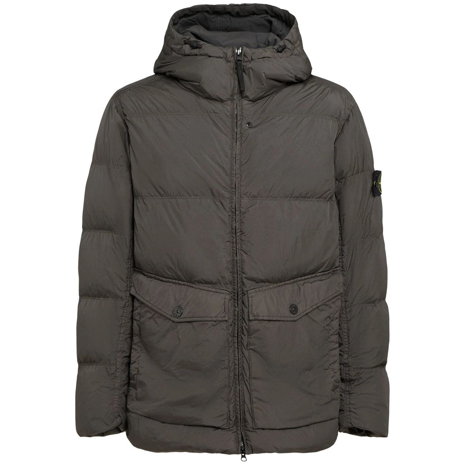 STONE ISLAND $1325 Lead Gray Down Jacket New & Authentic (Me