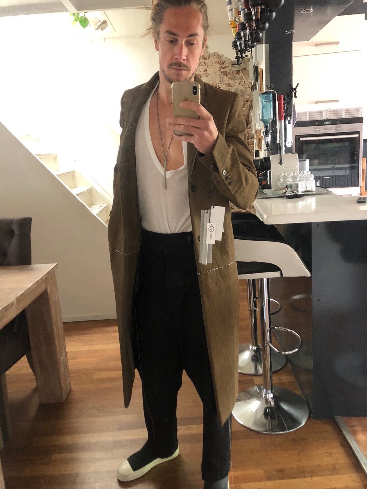 Rick Owens Rick Owens FW17 Glitter Bean Moreau Coat Size US M / EU 48-50 / 2 - 8 Thumbnail
