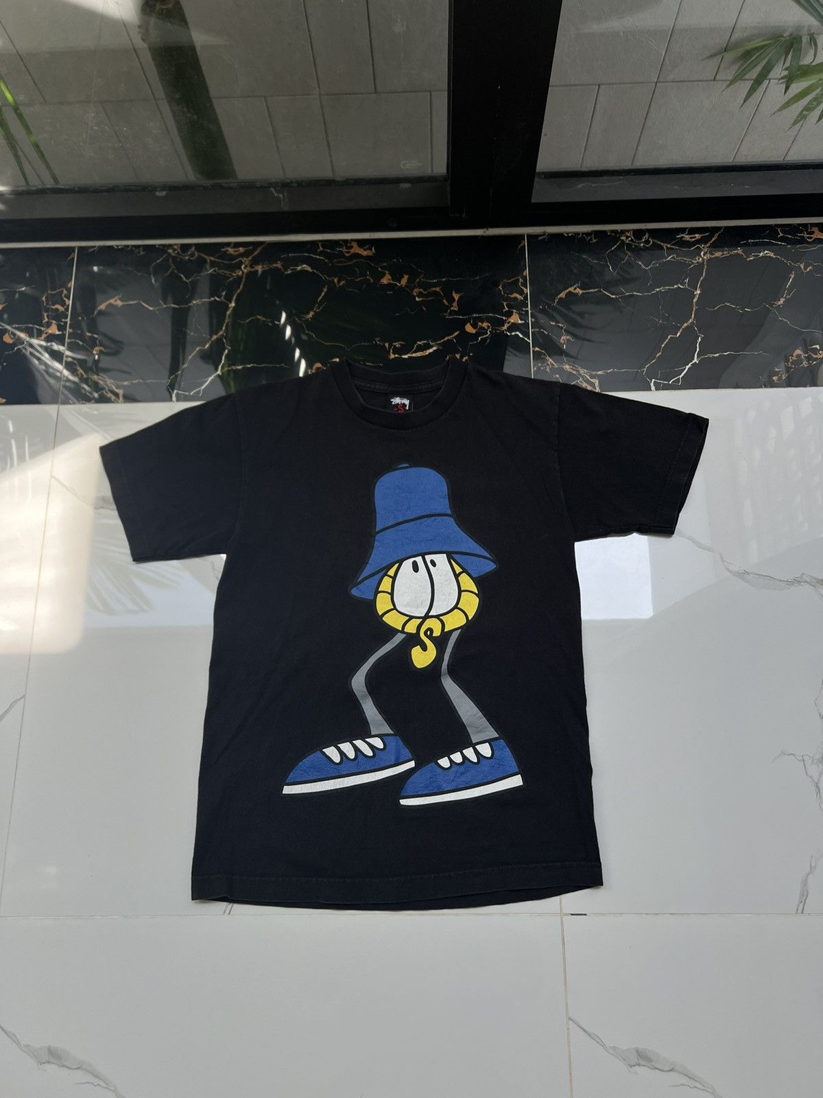 90’s STUSSY REAS RARE Y2K CAP GUY TEE RETRO