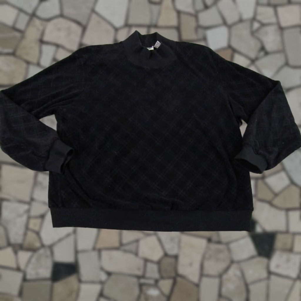 Vintage VINTAGE Alfred Dunner Sweater Petite Large Black Argyle Pullover Long Sleeve Shoulder Pads Womens Size L / US 10 / IT 46 - 1 Thumbnail