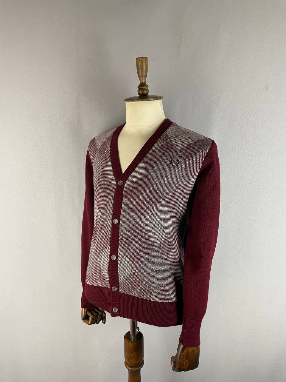 Comme des Garcons SHIRT × Fred Perry Comme des Garcons SHIRT x Fred Perry Red Sweater Cardigan Size US L / EU 52-54 / 3 - 1 Thumbnail
