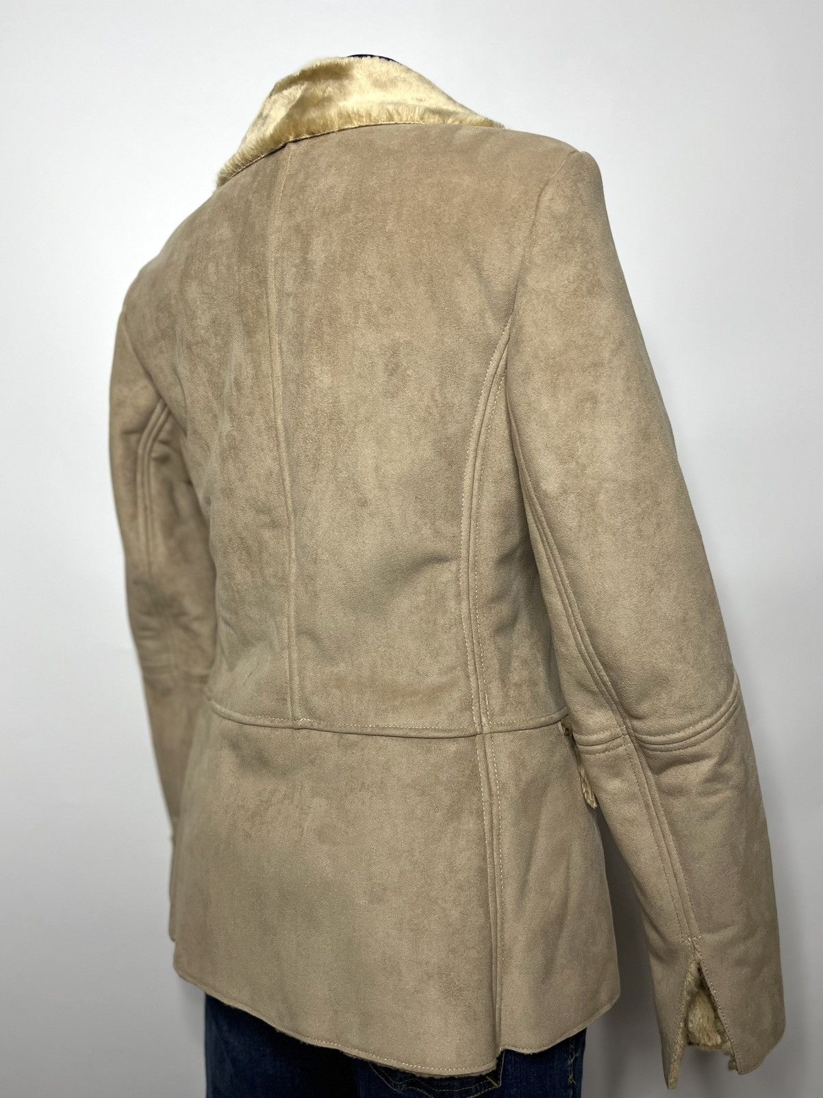 CINQUE Beige women's sheepskin coat artificial soft fur Cinque 36 Size S / US 4 / IT 40 - 3 Thumbnail