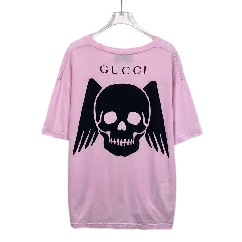 Gucci Gucci Pink logo skull print round-neck short-sleeved T-shir Size US XS / EU 42 / 0 - 2 Thumbnail