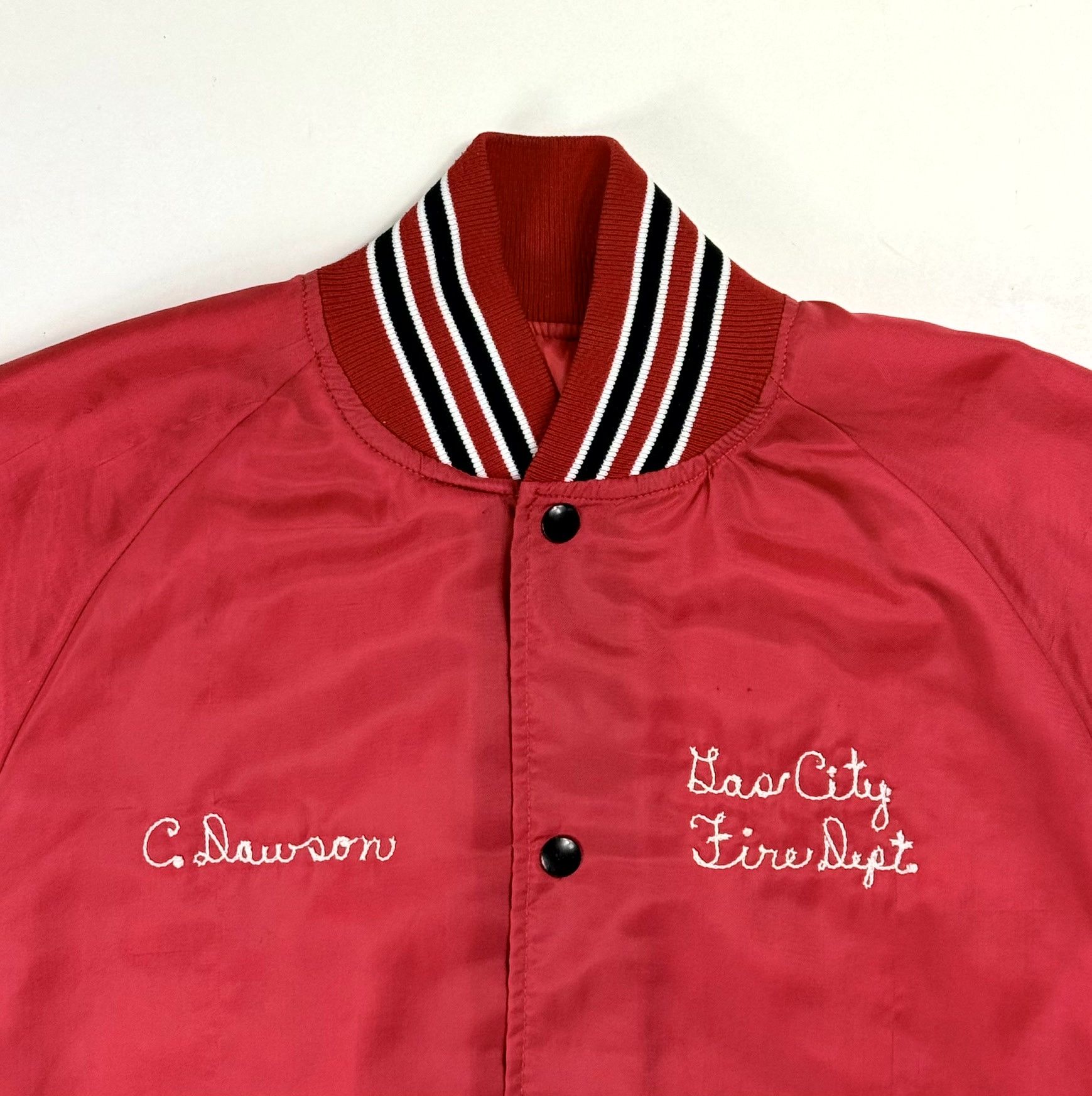 Other Vintage Butwin Satin Bomber Jacket Fire Dept USA Made Size US M / EU 48-50 / 2 - 3 Thumbnail