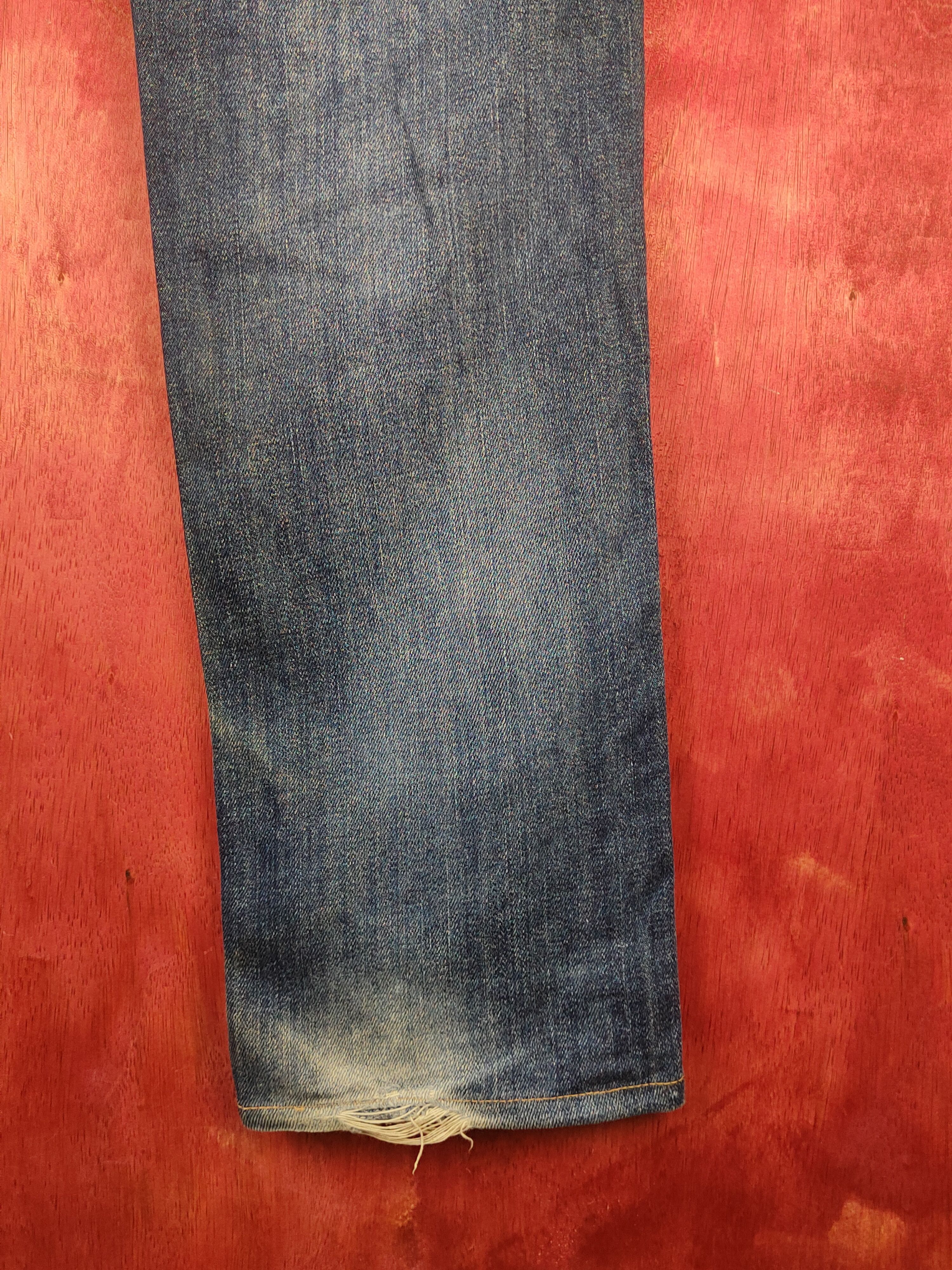 Edwin Edwin Dark Blue Distressed Ripped Jeans #S2147 Size US 32 / EU 48 - 15 Thumbnail