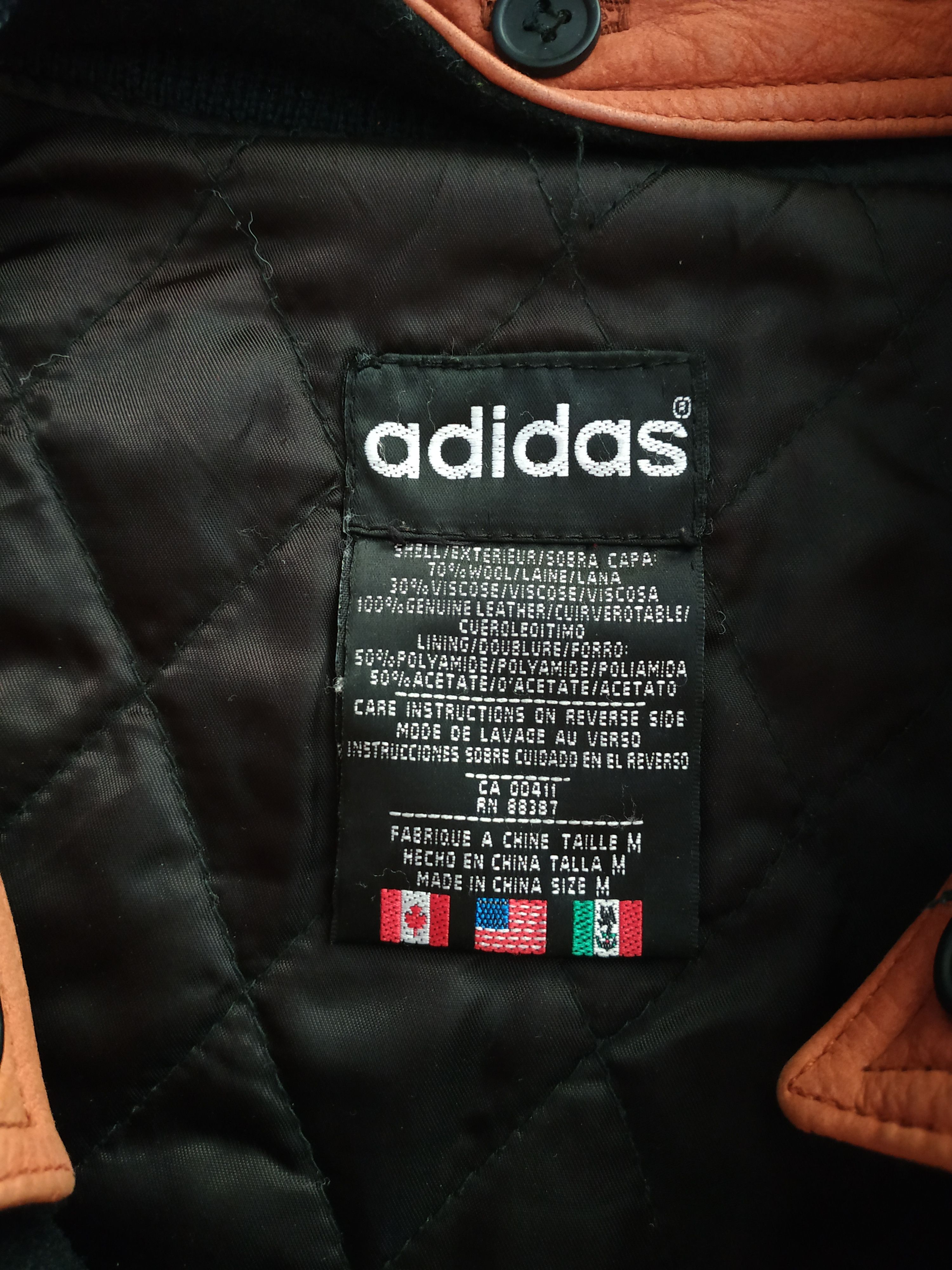 Adidas × Vintage Adidas Men's Vintage 90's Wool Bomber Jacket, s. MEDIUM Size US M / EU 48-50 / 2 - 9 Thumbnail