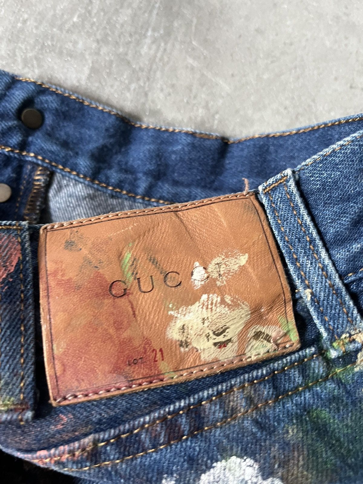 Gucci Gucci A/W 16 Hand Painted Floral jeans blue rare Size US 32 / EU 48 - 16 Thumbnail