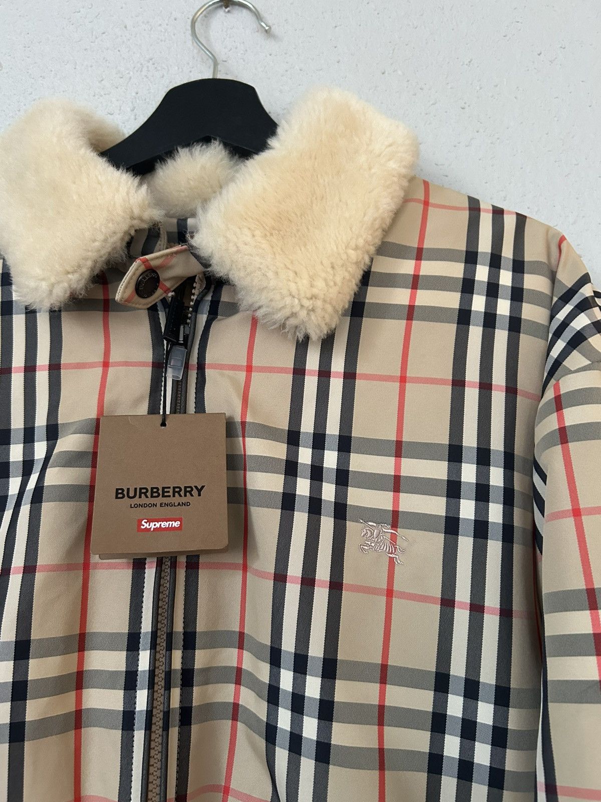Burberry × Supreme NEW SUPREME x BURBERRY FUR PUFFER DOWN JACKET Size US XL / EU 56 / 4 - 2 Thumbnail