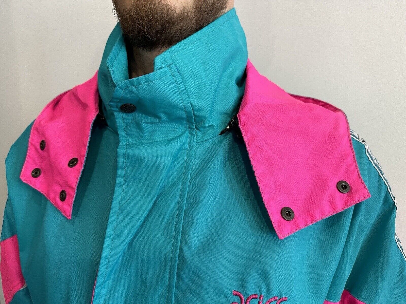 Asics VINTAGE ASICS JACKET MENS NYLON 1990s Italy 90s BLOKE RAVE Size US S / EU 44-46 / 1 - 5 Thumbnail