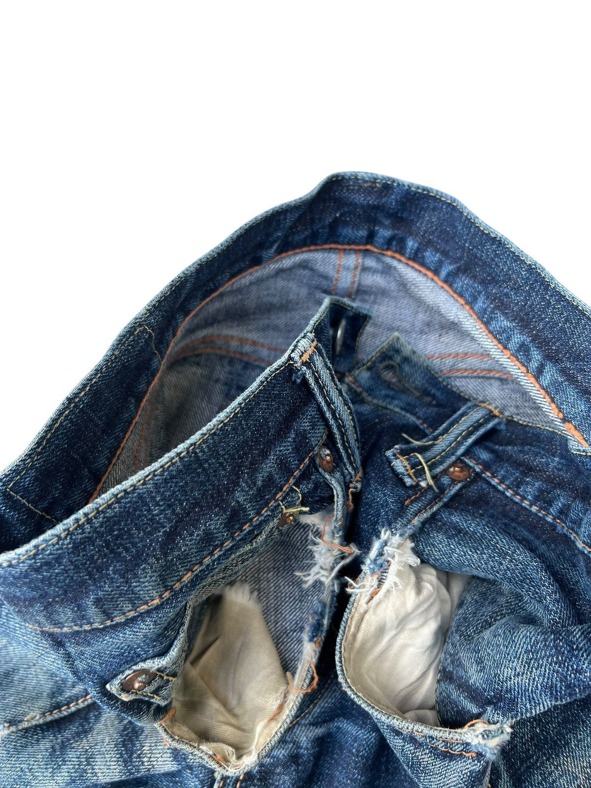 Full Count & Co. Vintage Full Count Japan Distressed Denim Selvedge Jeans Size US 30 / EU 46 - 12 Thumbnail