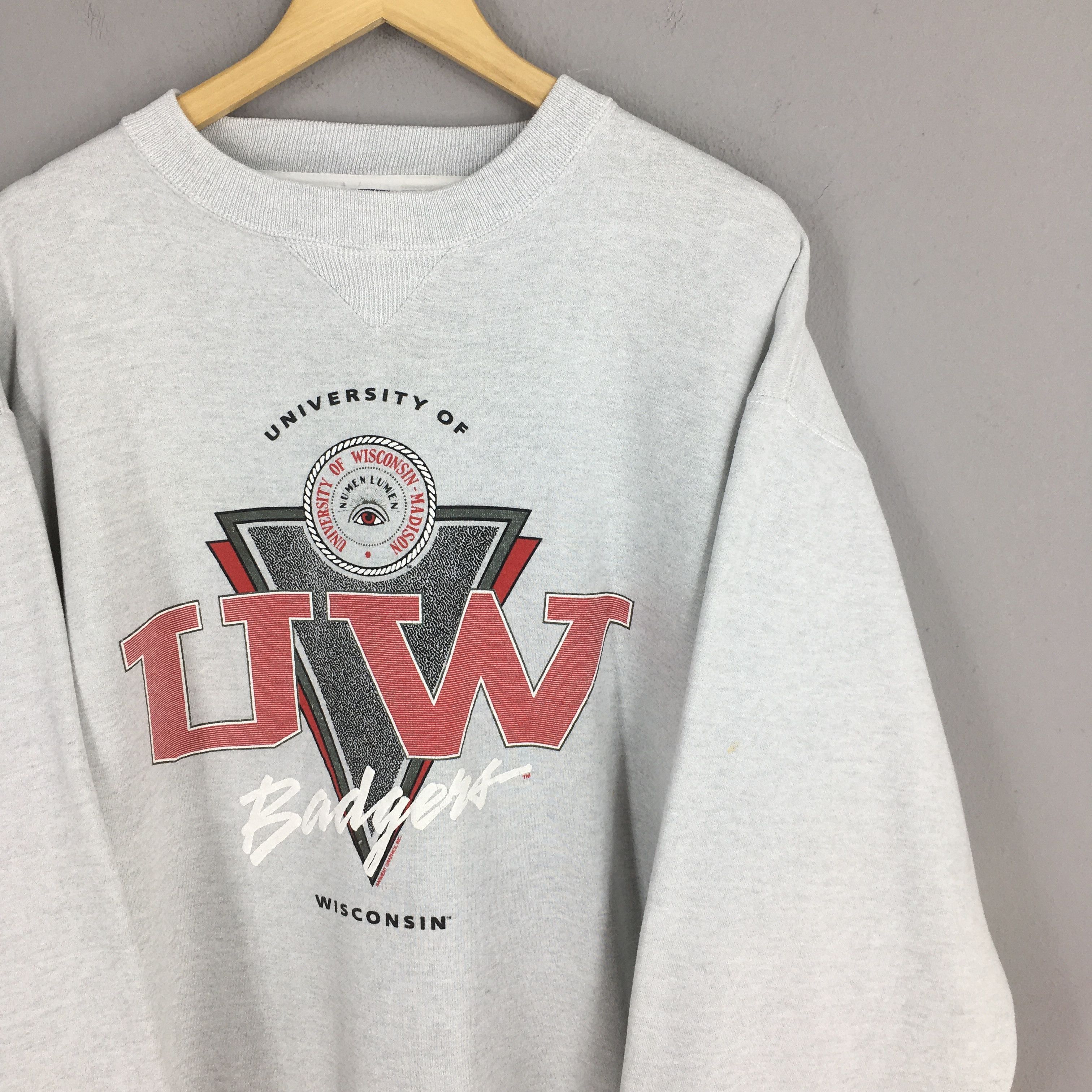 NCAA × Vintage Vintage Wisconsin Badgers NCAA Sweatshirt 2XLarge Size US XXL / EU 58 / 5 - 2 Thumbnail