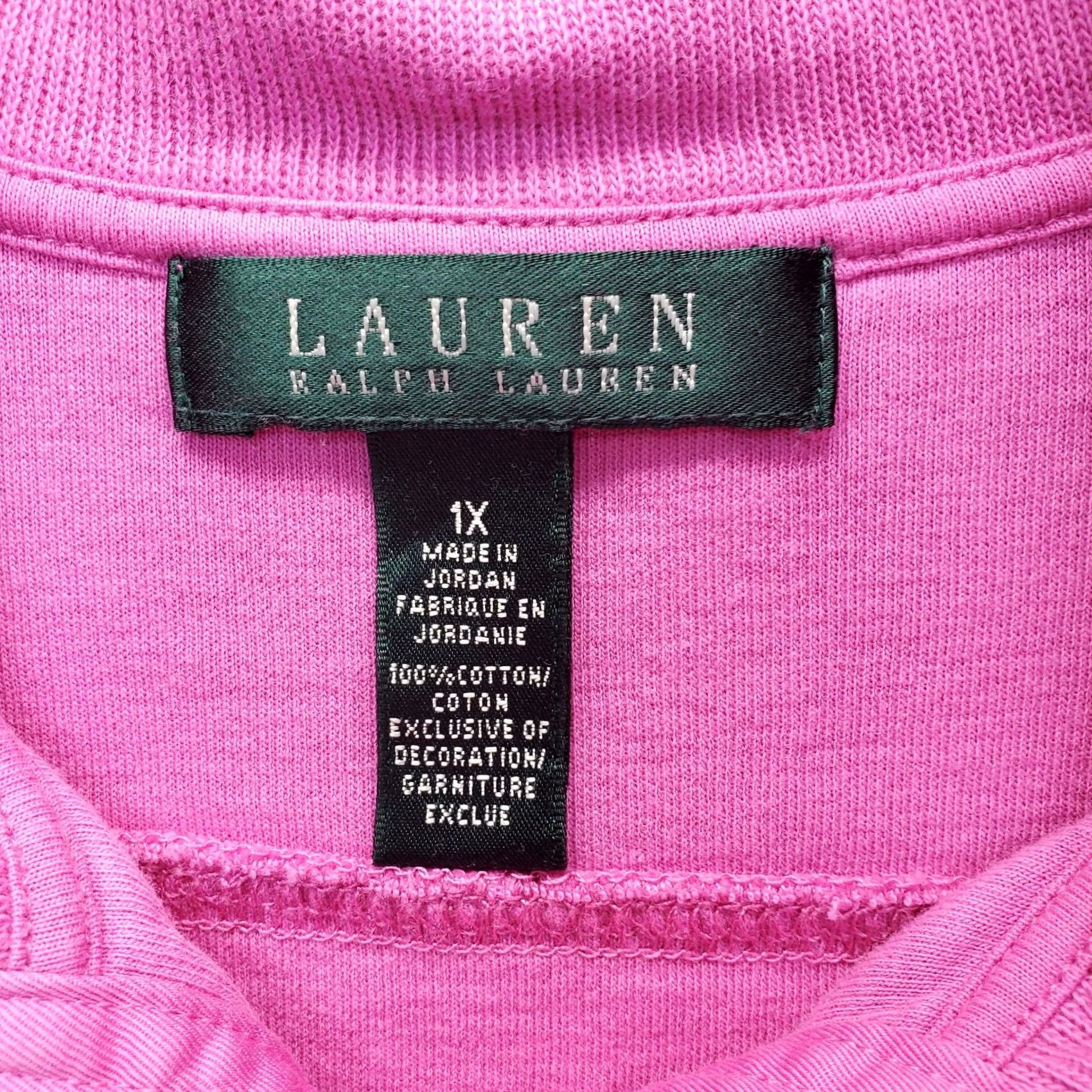 Ralph Lauren Lauren Ralph Lauren Sweater Womens 1X Pink Tight Knit Long Sleeve Quarter Button Size XL / US 12-14 / IT 48-50 - 6 Thumbnail