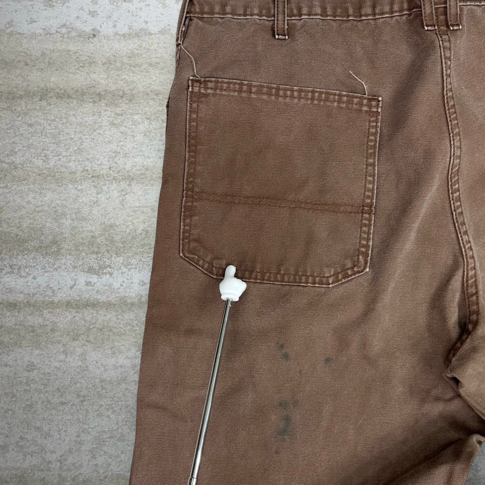 Dickies Vintage 90s Dickies Carpenter Pants 36x34 Baggy Wide Brown Size US 36 / EU 52 - 8 Thumbnail