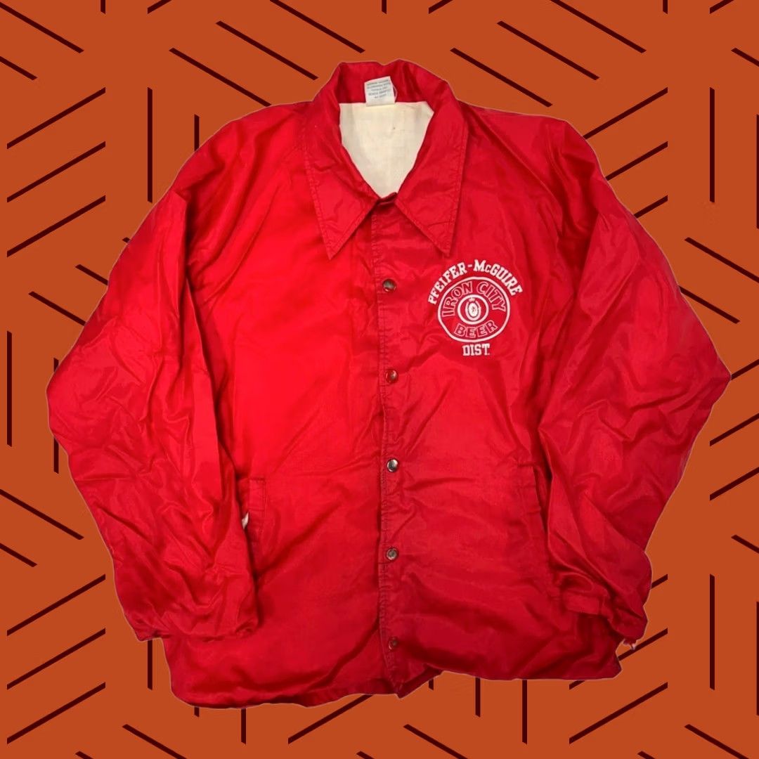 Vintage Iron City Beer Pittsburgh PA Mens Red Jacket M Shirt Size US M / EU 48-50 / 2 - 1 Thumbnail