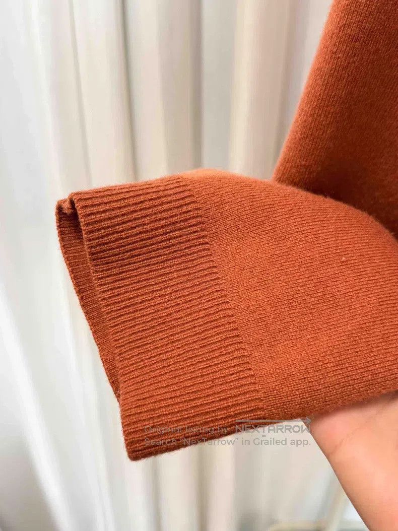 Hermes Hermes Orange Wool Knit Cardigan Size XS / US 0-2 / IT 36-38 - 4 Thumbnail