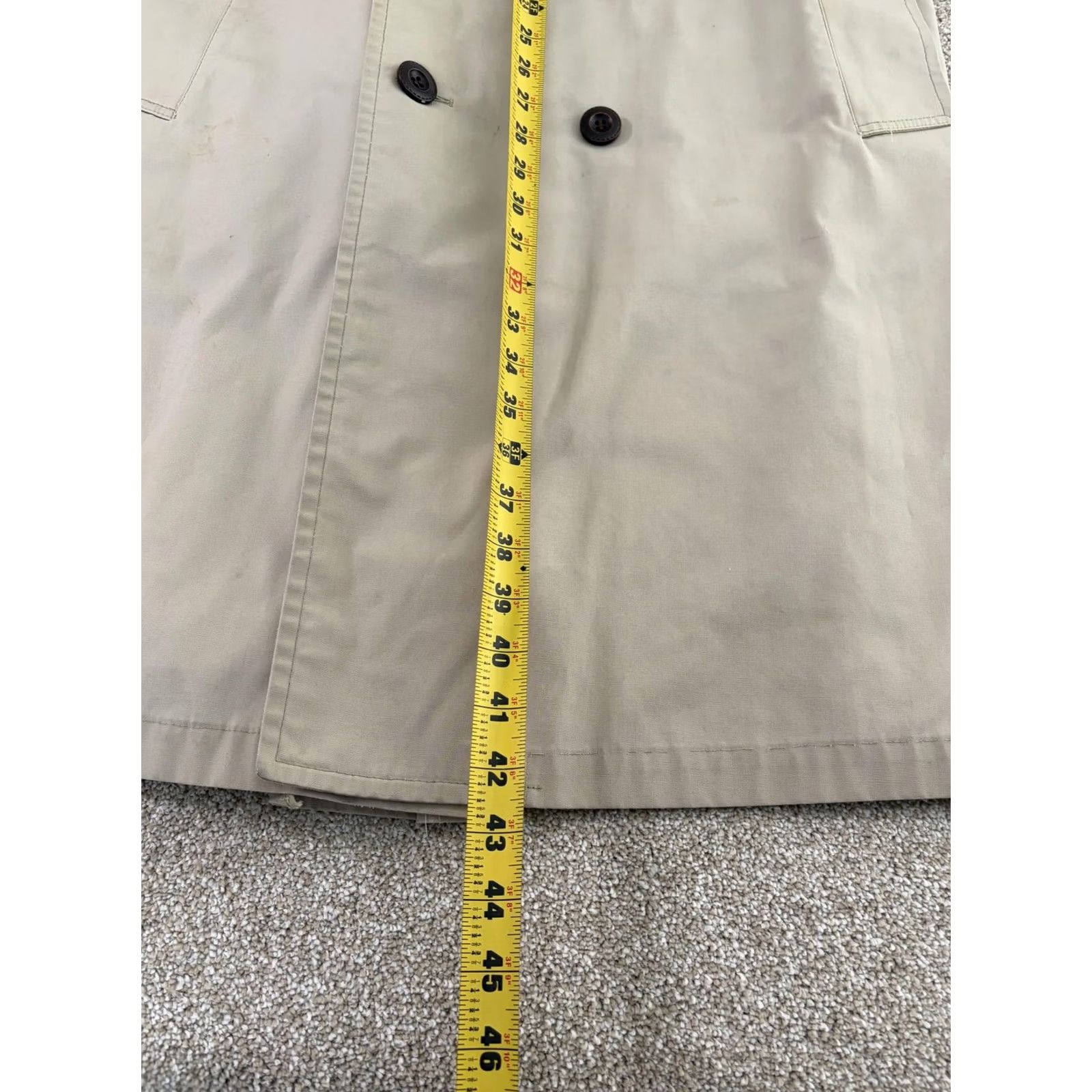 London Fog VINTAGE London Fog Maincoats Trench Coat Mens 44 Beige Double Breasted Raincoat Size US S / EU 44-46 / 1 - 3 Thumbnail