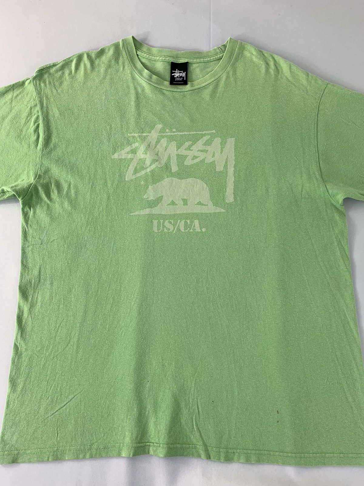 Stussy × Vintage Stussy USCA Big Bear Logo Spell Out Printed Casual Tee Size US L / EU 52-54 / 3 - 3 Thumbnail
