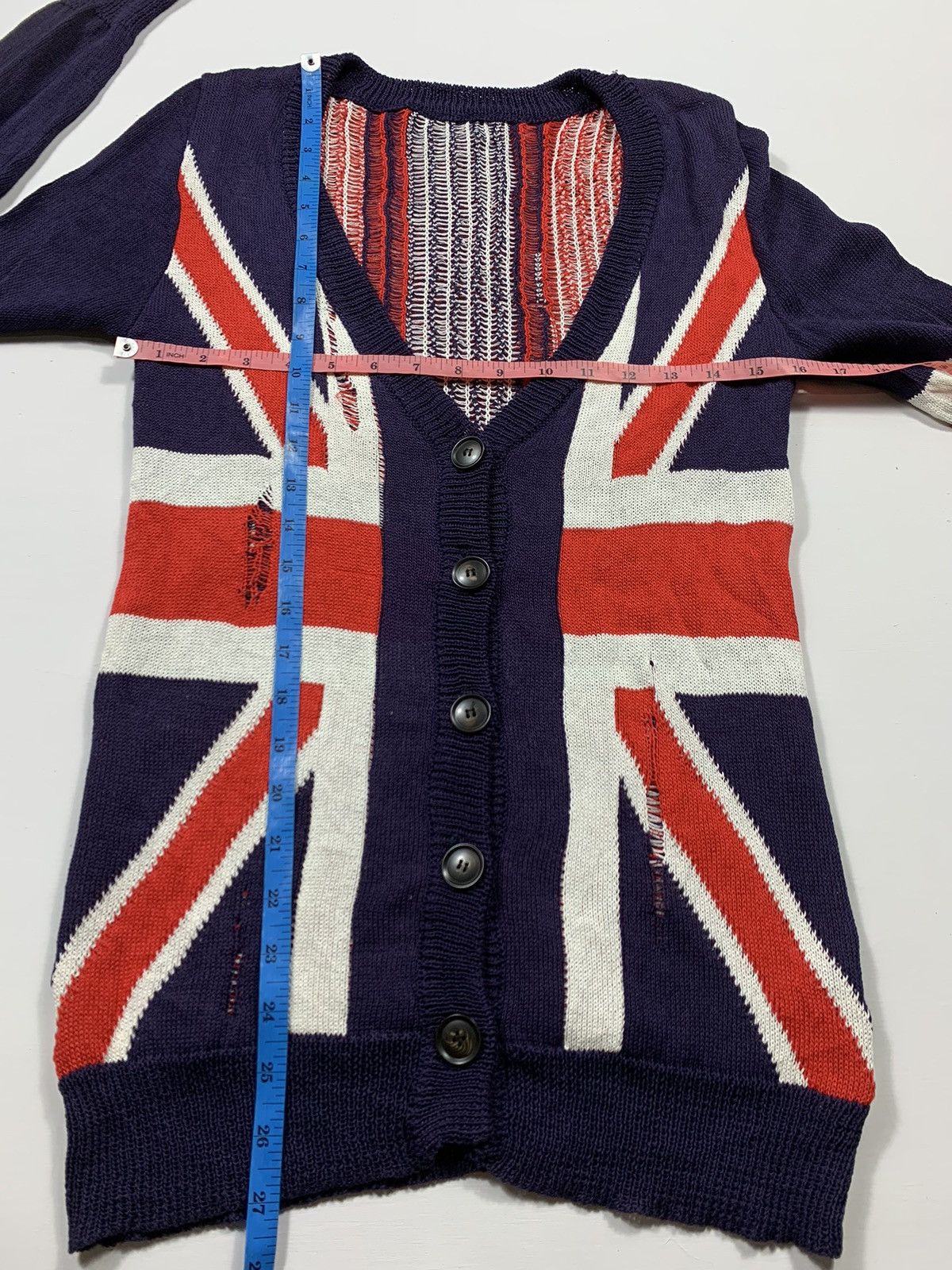 Beauty Beast × Hysteric Glamour × Japanese Brand CRAZY SICK BRITISH DISTRESED AMERICAN FLAG KNIT LGB STYLE Size US M / EU 48-50 / 2 - 6 Thumbnail
