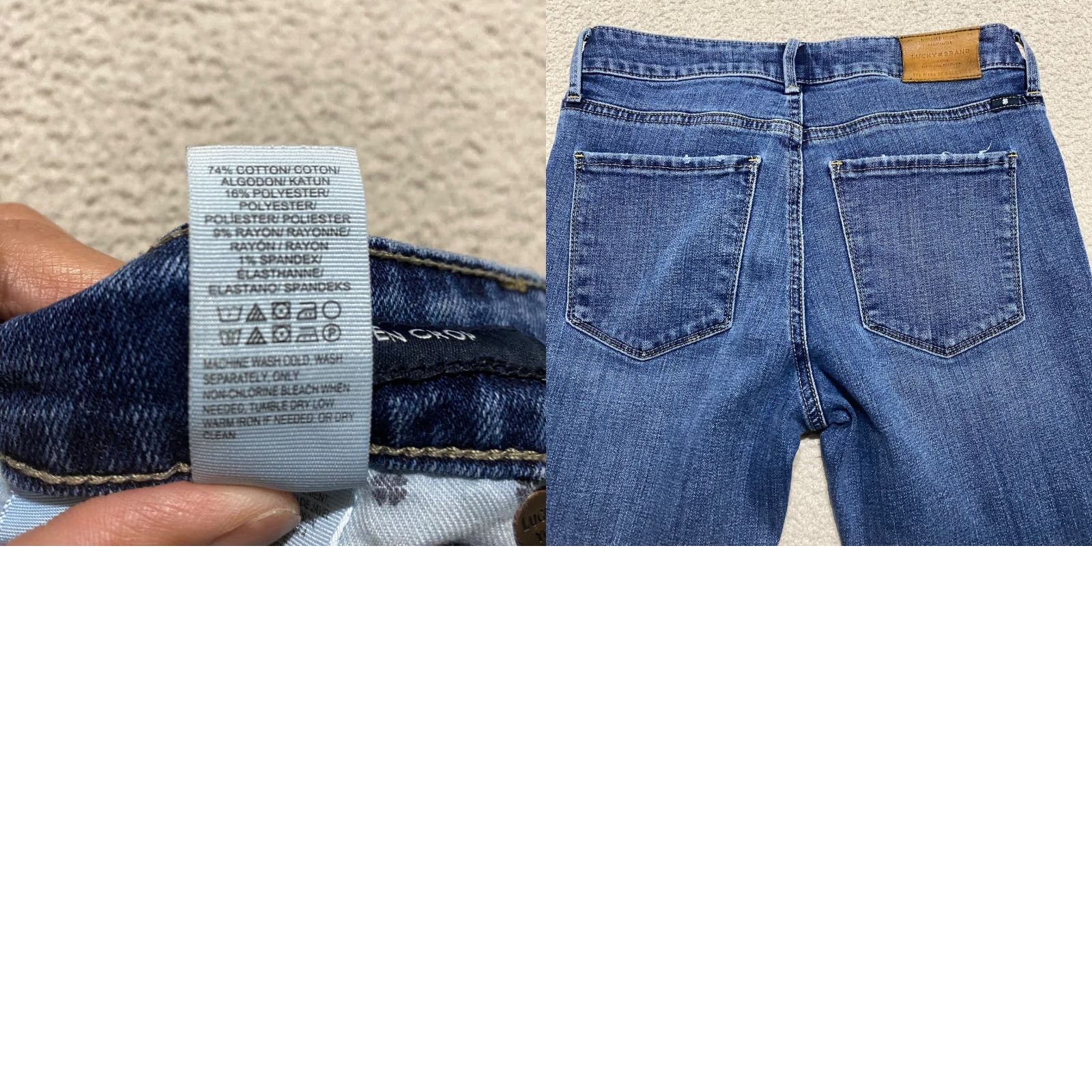 Lucky Brand Lucky Brand Jeans Womens Cropped Denim 2 Blue Mid Rise Distress Crop Jeans Womens 2 Blue Denim Hayden Crop Medium Wash Distress Mid Rise Size 26" / US 2 / IT 38 - 9 Thumbnail