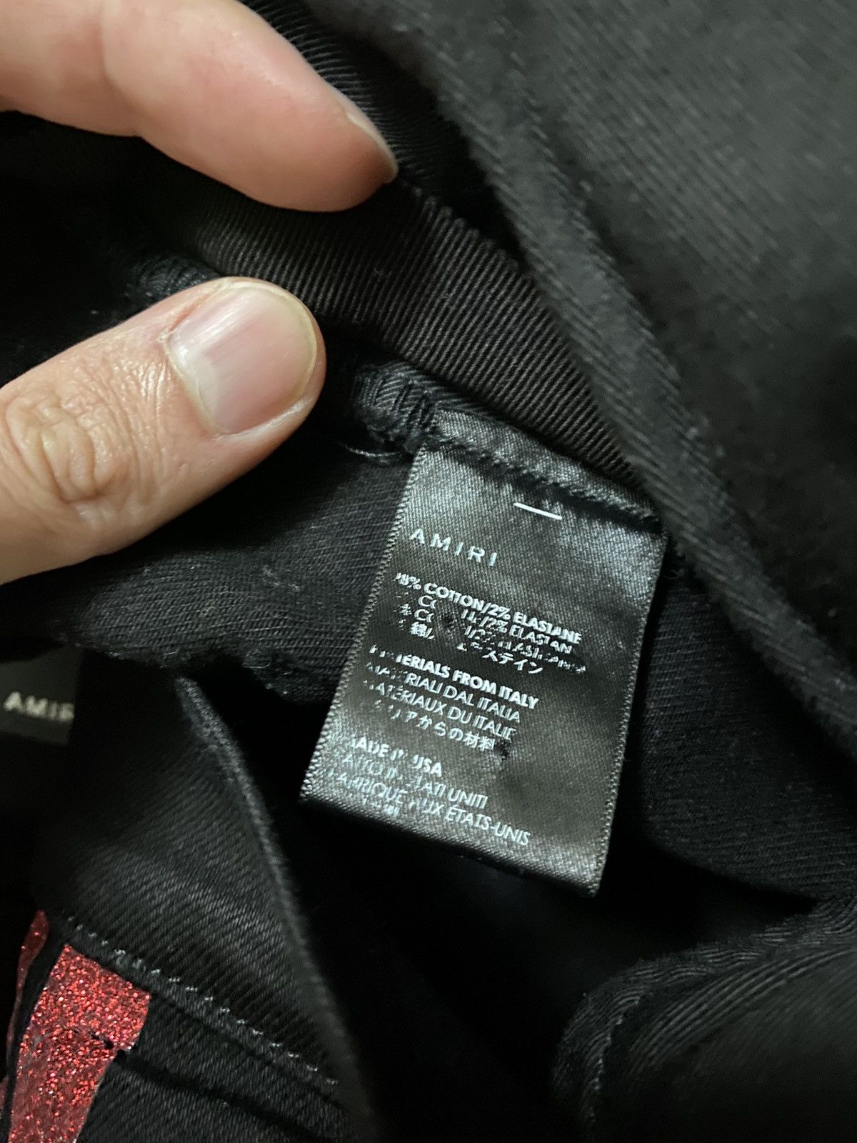 Amiri Amiri Red Glitter Track Jeans Size US 32 / EU 48 - 6 Thumbnail
