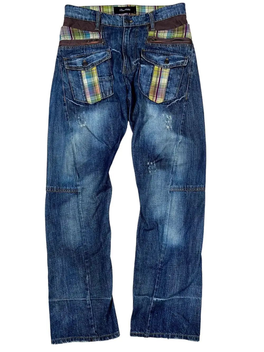 Japanese Brand 🔥Vintage BreathMint Denim Double Waist Multi Pocket Rare🔥 Size US 34 / EU 50 - 1 Thumbnail