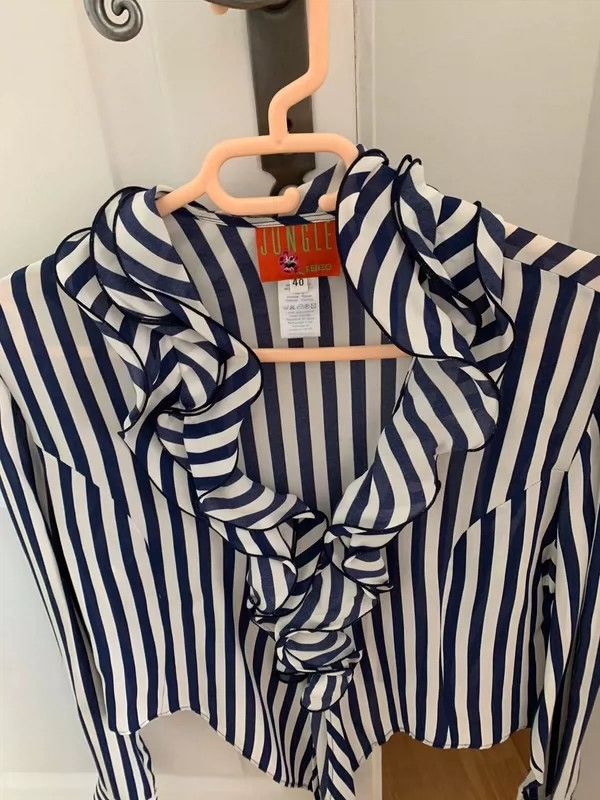 Kenzo KENZO 80s petal collar striped shirt Size XS / US 0-2 / IT 36-38 - 3 Thumbnail