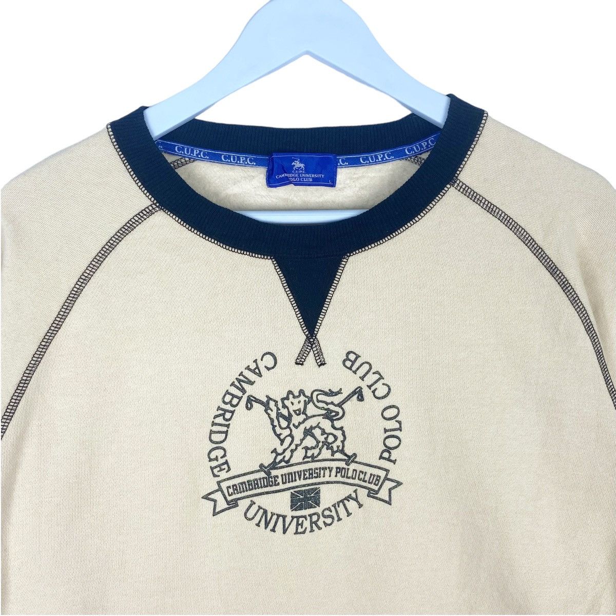 Designer × Vintage Cambridge University Polo Club Sweatshirt Crewneck Pullover Size US M / EU 48-50 / 2 - 2 Thumbnail
