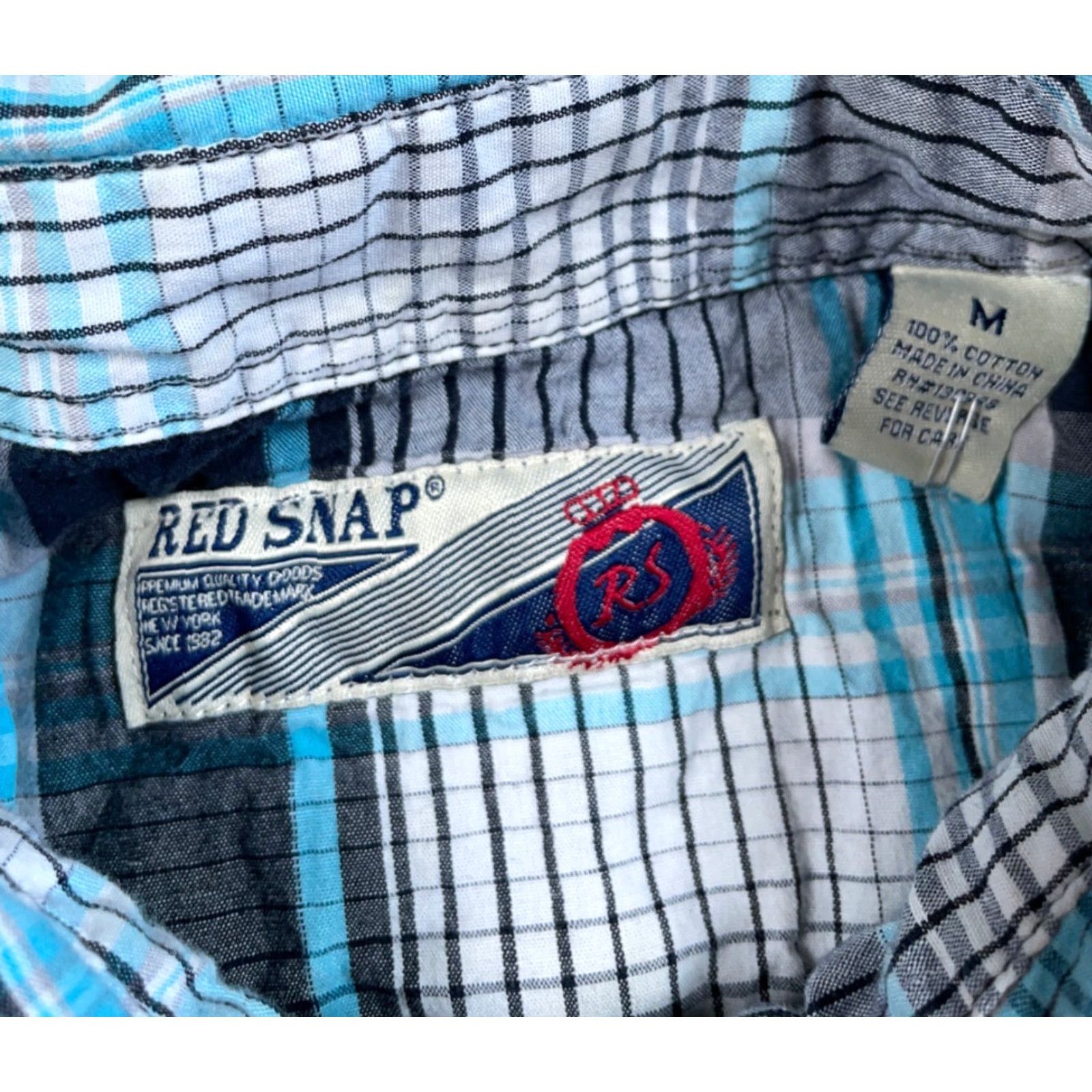 Affliction VINTAGE Red Snap Western Shirt Mens M Blue Plaid Tribal Snap Shirt Mens M Blue Plaid Tribal Western Grunge Hip Hop Retro Casual Men Size US M / EU 48-50 / 2 - 3 Thumbnail
