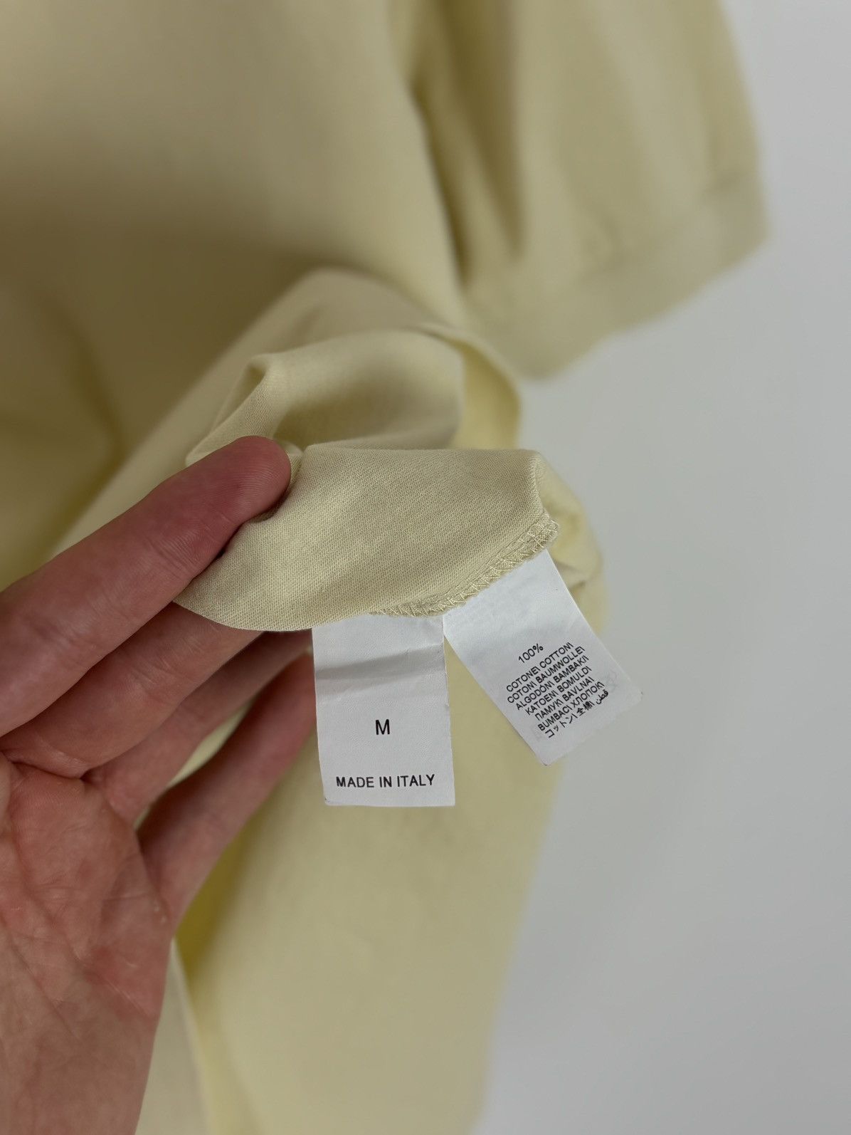 Brunello Cucinelli Brunello Cucinelli Cotton Light Yellow Zipper Polo T-Shirt Size US M / EU 48-50 / 2 - 9 Thumbnail