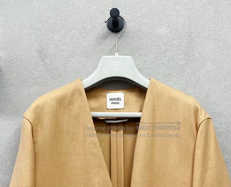 Hermes Hermes Khaki linen coat, 98% linen and 2% cotton Size XXS / US 00 / IT 34 - 4 Thumbnail