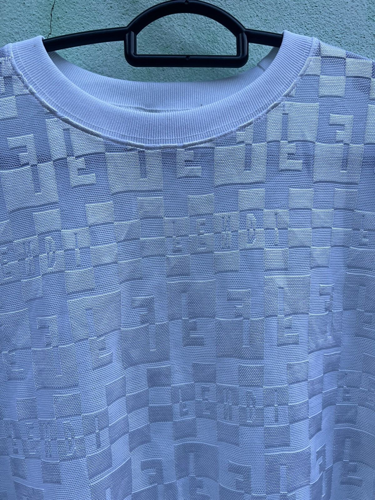 Fendi VINTAGE FENDI JEANS Monogram Checkerboard Spellout T-Shirt Size M / US 6-8 / IT 42-44 - 6 Thumbnail