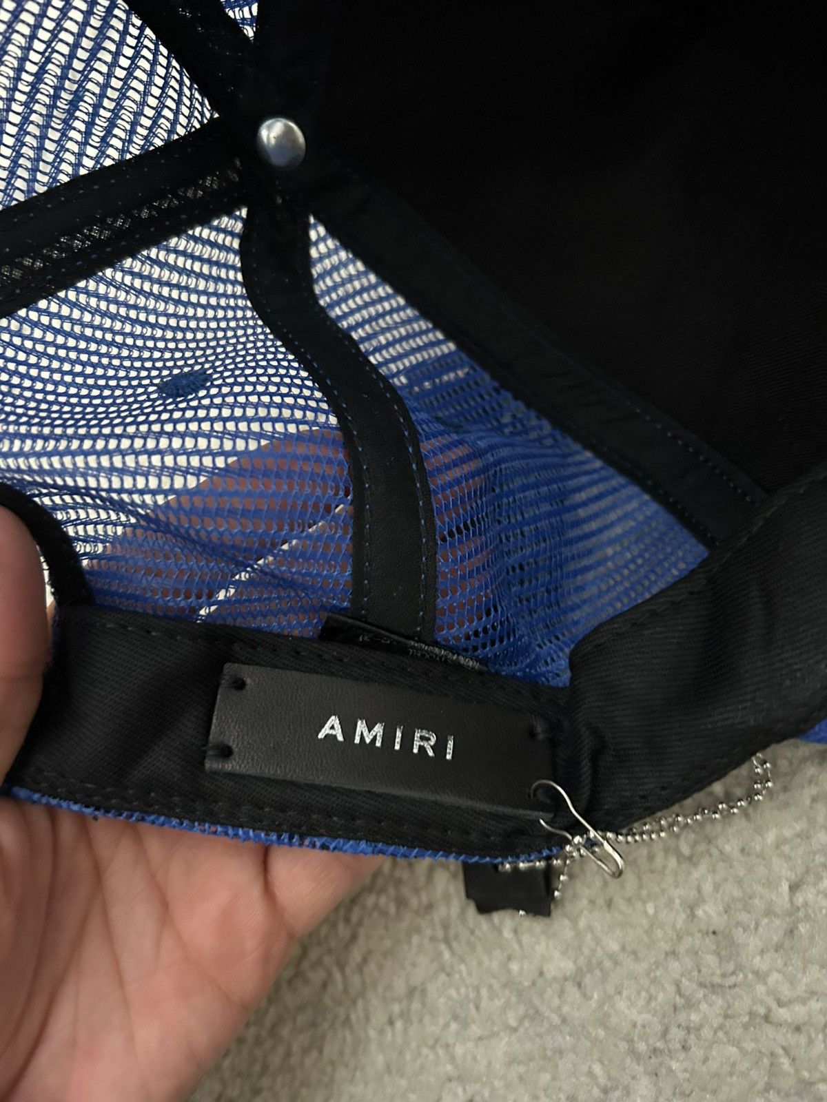 Amiri Amiri Paint Splatter Trucker Blue Size ONE SIZE - 6 Thumbnail