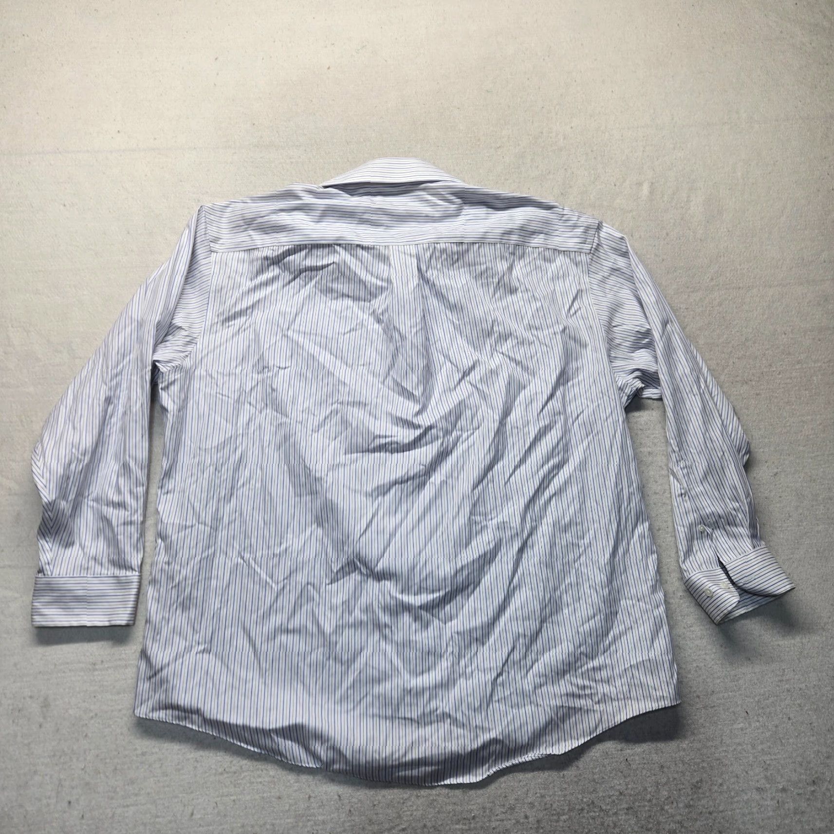 Croft & Barrow Croft & Barrow Shirt 18.5 36 White Blue Striped Long Sleeve Button-Up Mens Cotton Polyester Casual Formal Modern Vintage: No Size US XXL / EU 58 / 5 - 7 Thumbnail