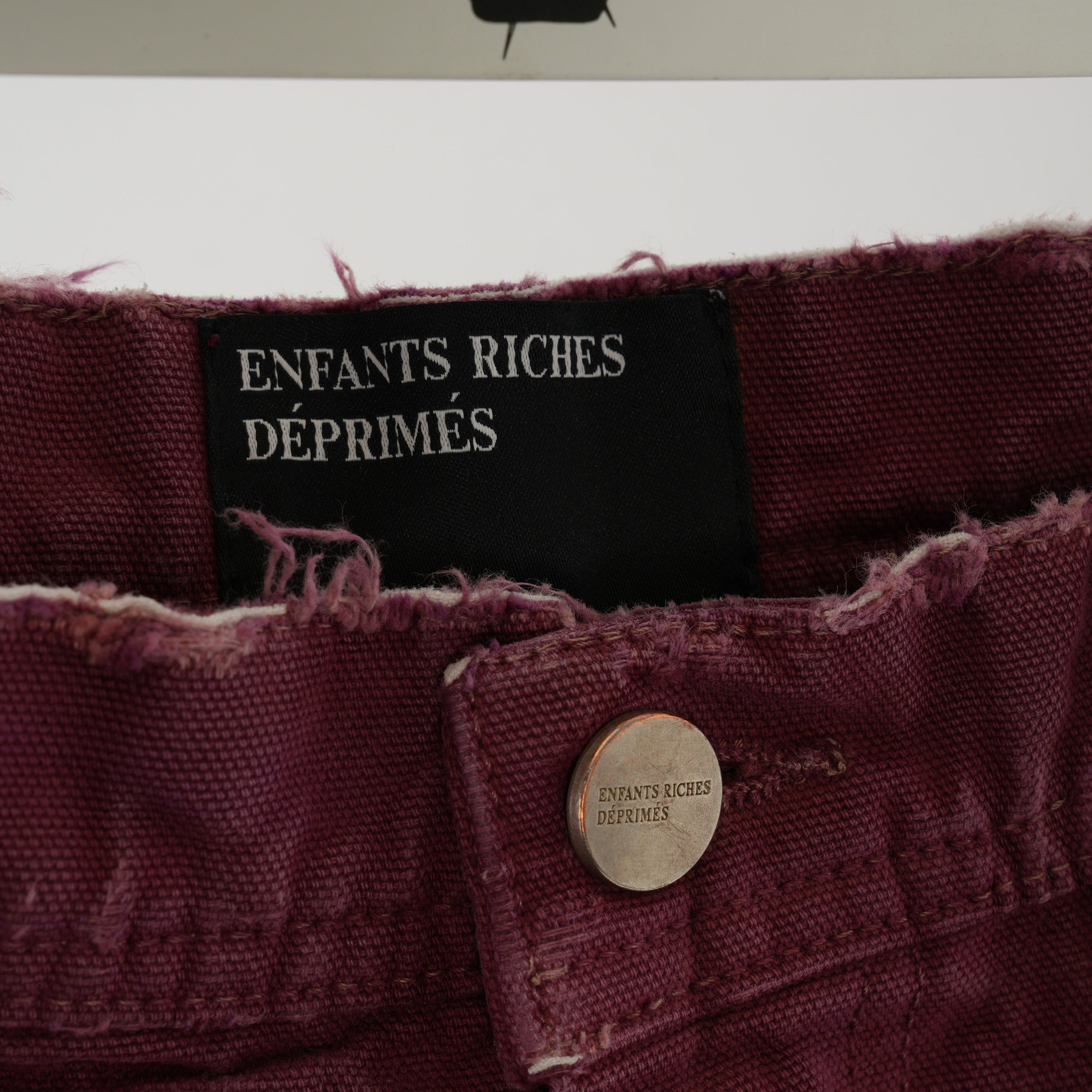 Enfants Riches Deprimes ERD 1 OF 4 BURGUNDY CARPENTER SHORTS Size US 28 / EU 44 - 5 Thumbnail