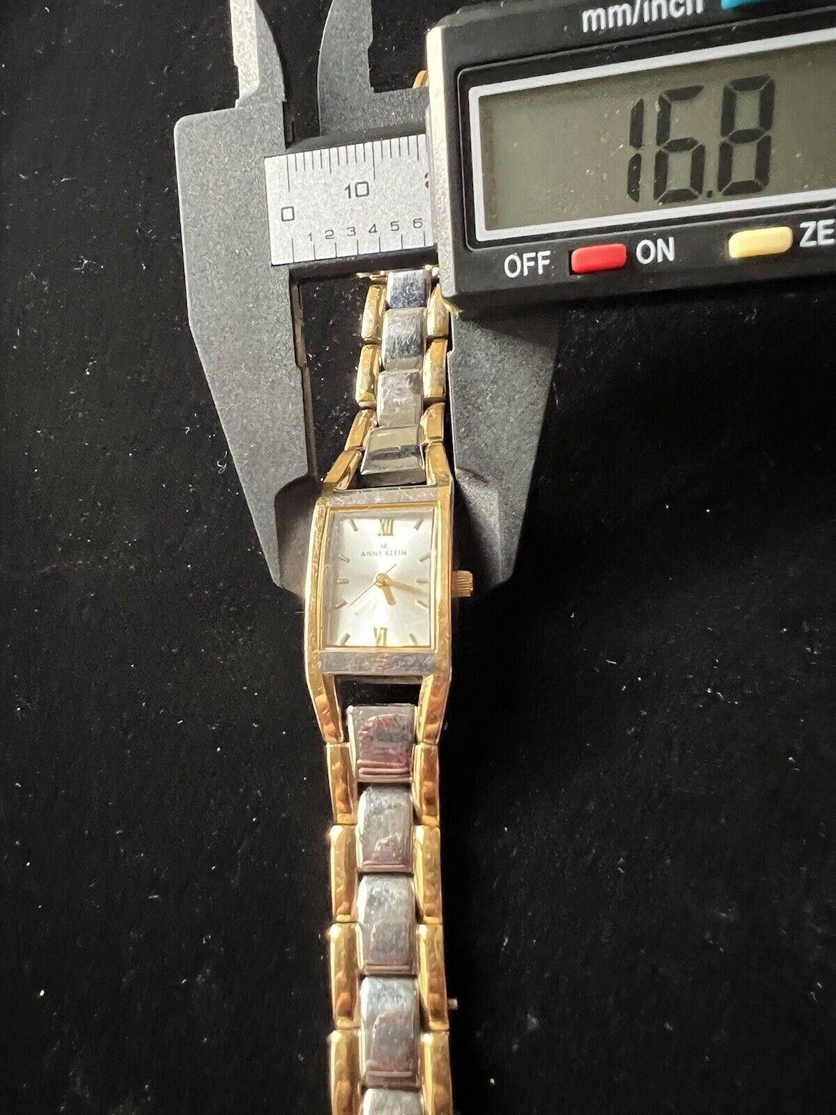 Designer ANNE KLEIN WOMEN STAINLESS STEEL Two TONE Watch New Battery Size ONE SIZE - 3 Thumbnail