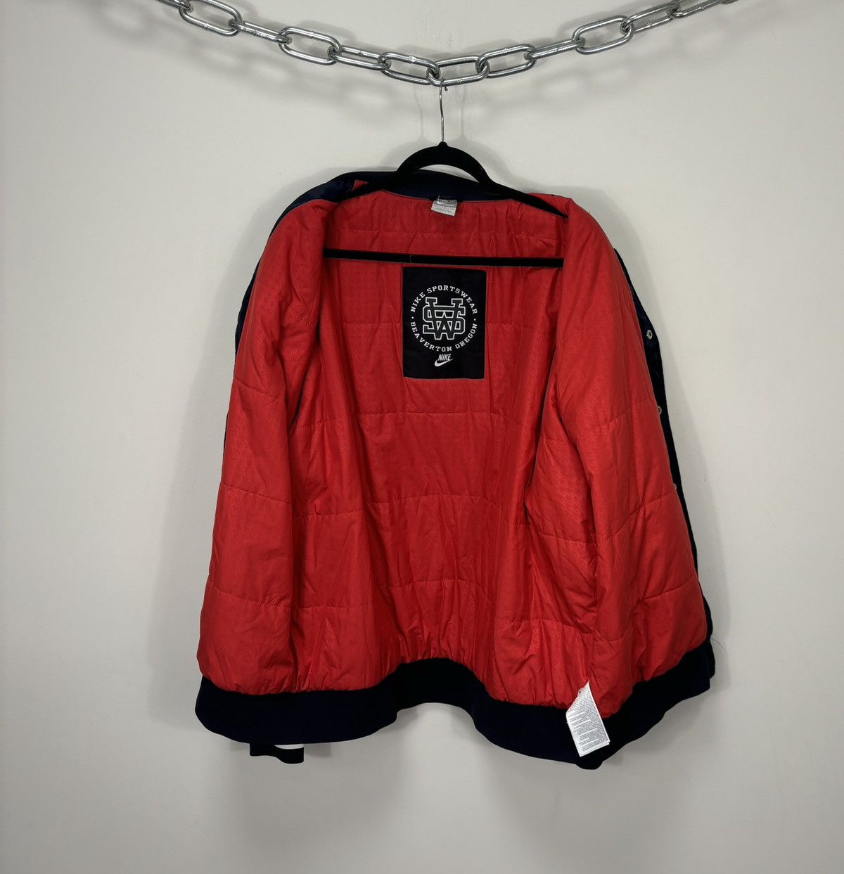 Nike Vintage Nike NSW Rare Hype Satin Varsity Bomber Jacket Size US XXL / EU 58 / 5 - 2 Thumbnail