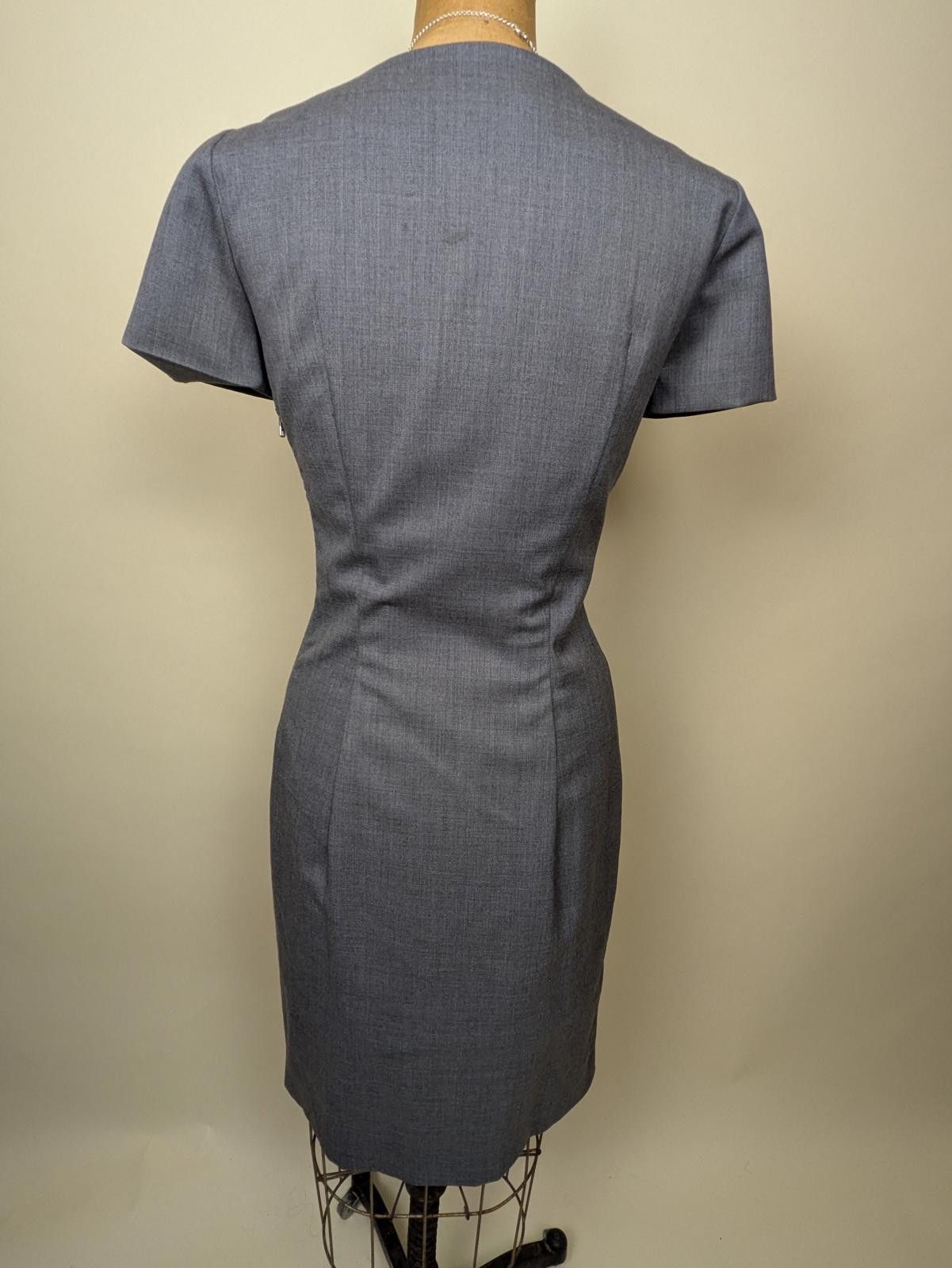 Moschino y2k moschino grey wool gathered dress Size S / US 4 / IT 40 - 5 Thumbnail