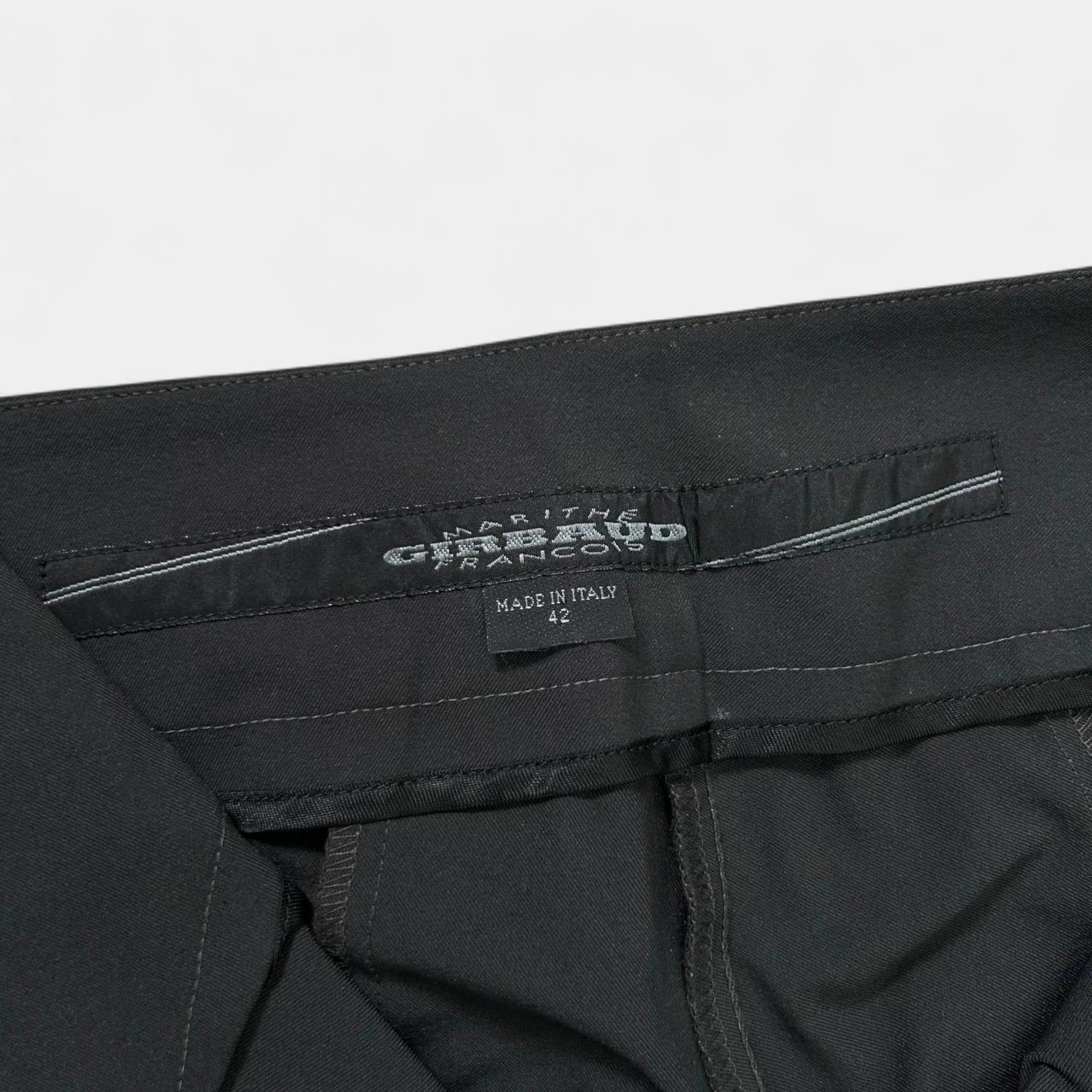 Marithe + Francois Girbaud Marithé + François Girbaud Black Flared Nylon Pants Size 26" / US 2 / IT 38 - 4 Thumbnail