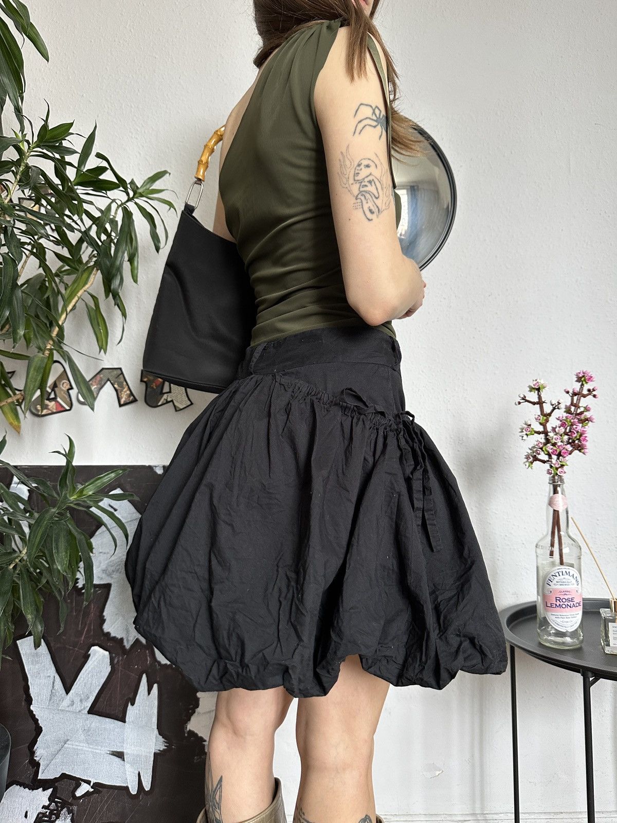 Japanese Brand Cute Trending Mini Black Bubble Skirt 00s Size 28" / US 6 / IT 42 - 5 Thumbnail
