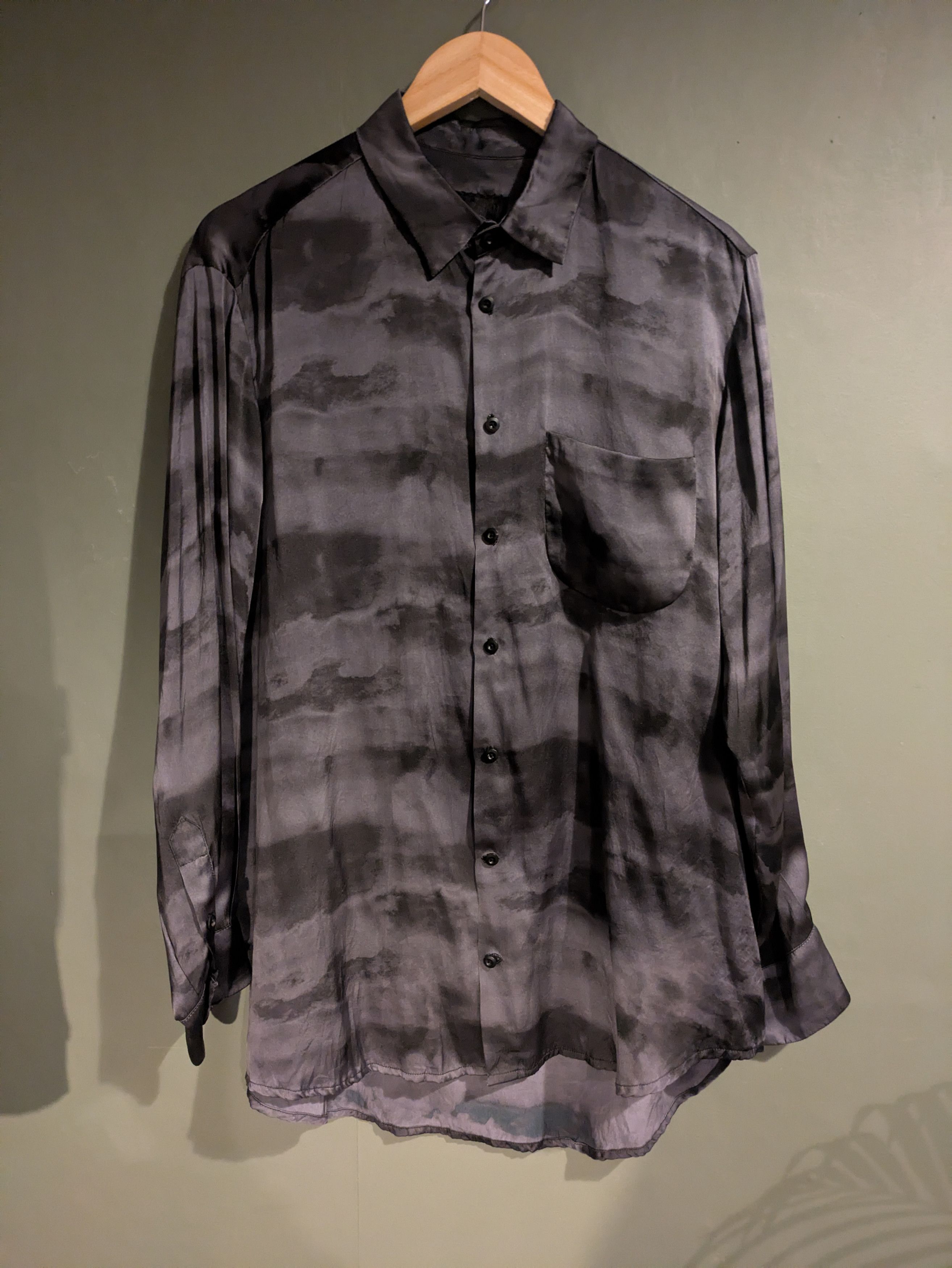 Como silk cloud print shirt