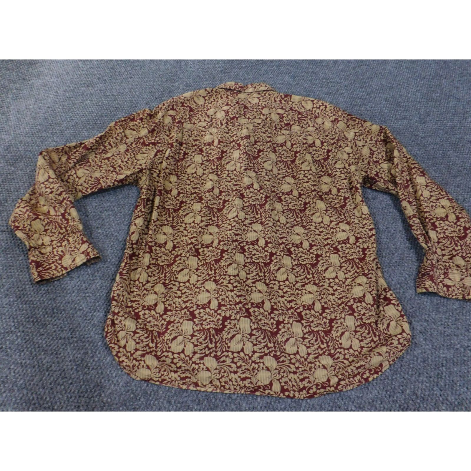 Tommy Bahama Tommy Bahama Shirt Mens Large Red Beige Floral Button-Up Long Sleeve Casual Size US L / EU 52-54 / 3 - 7 Thumbnail